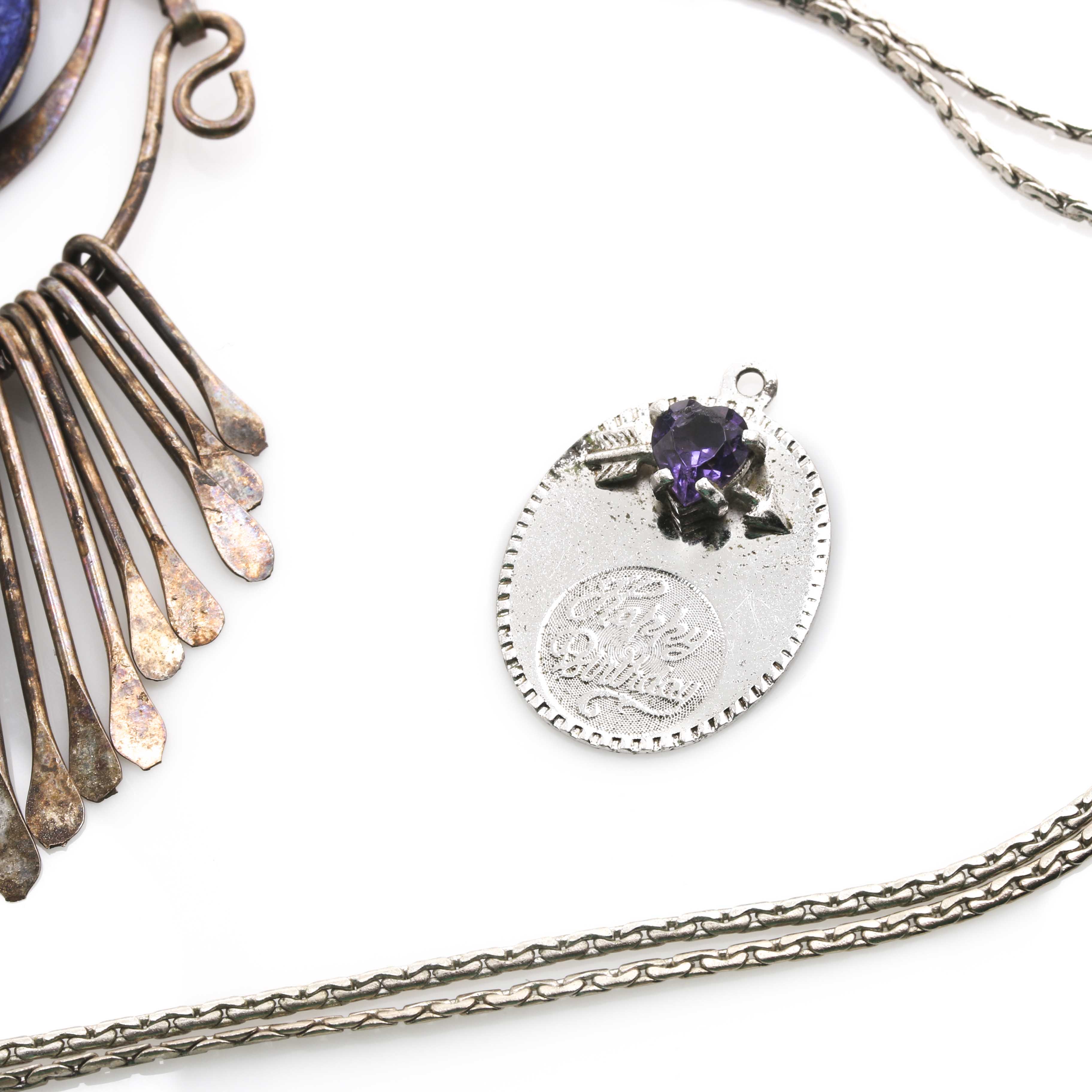 Assortment of Mixed Metal Jewelry With Gemstones