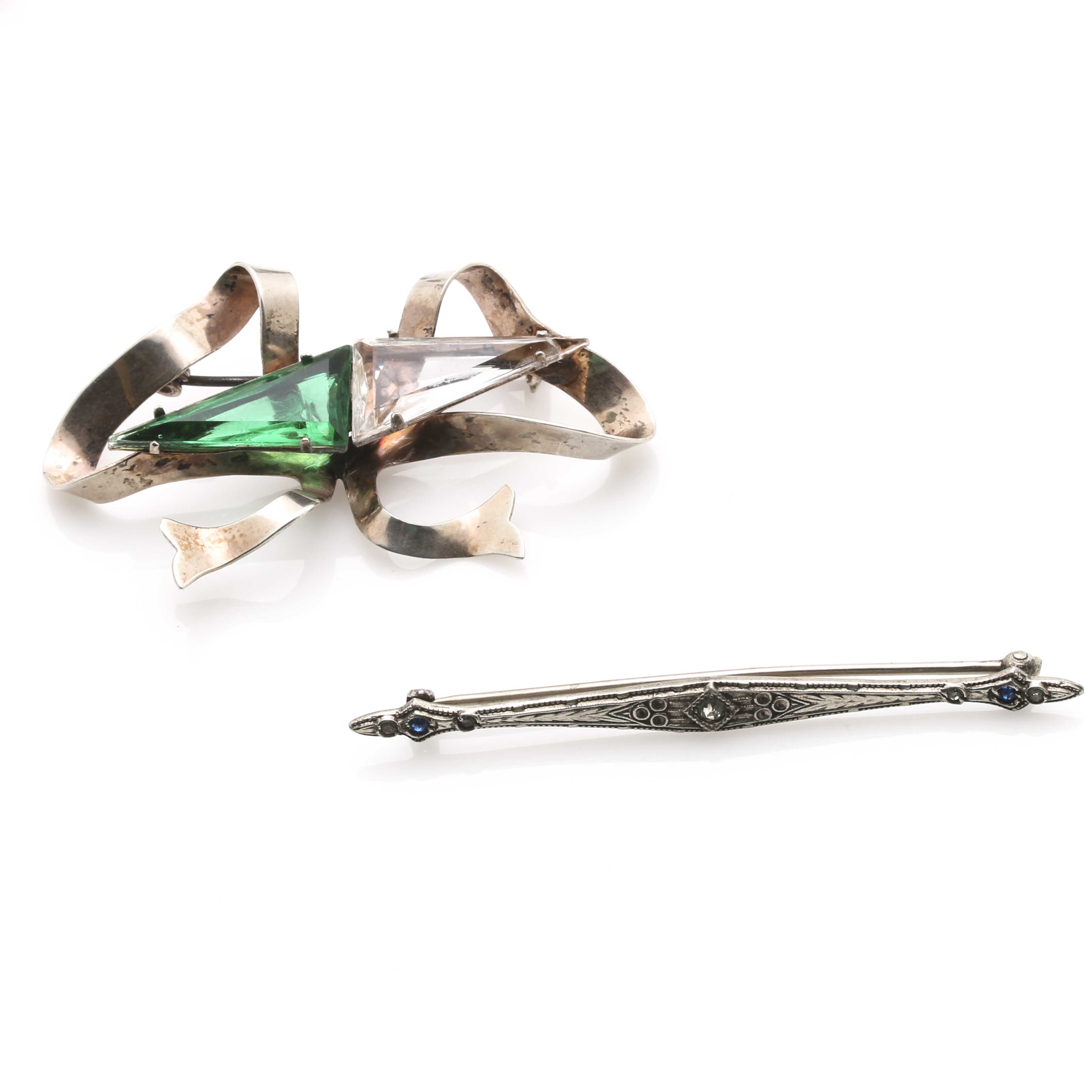 Assortment of Sterling Silver Jewelry With Gemstones and Glass