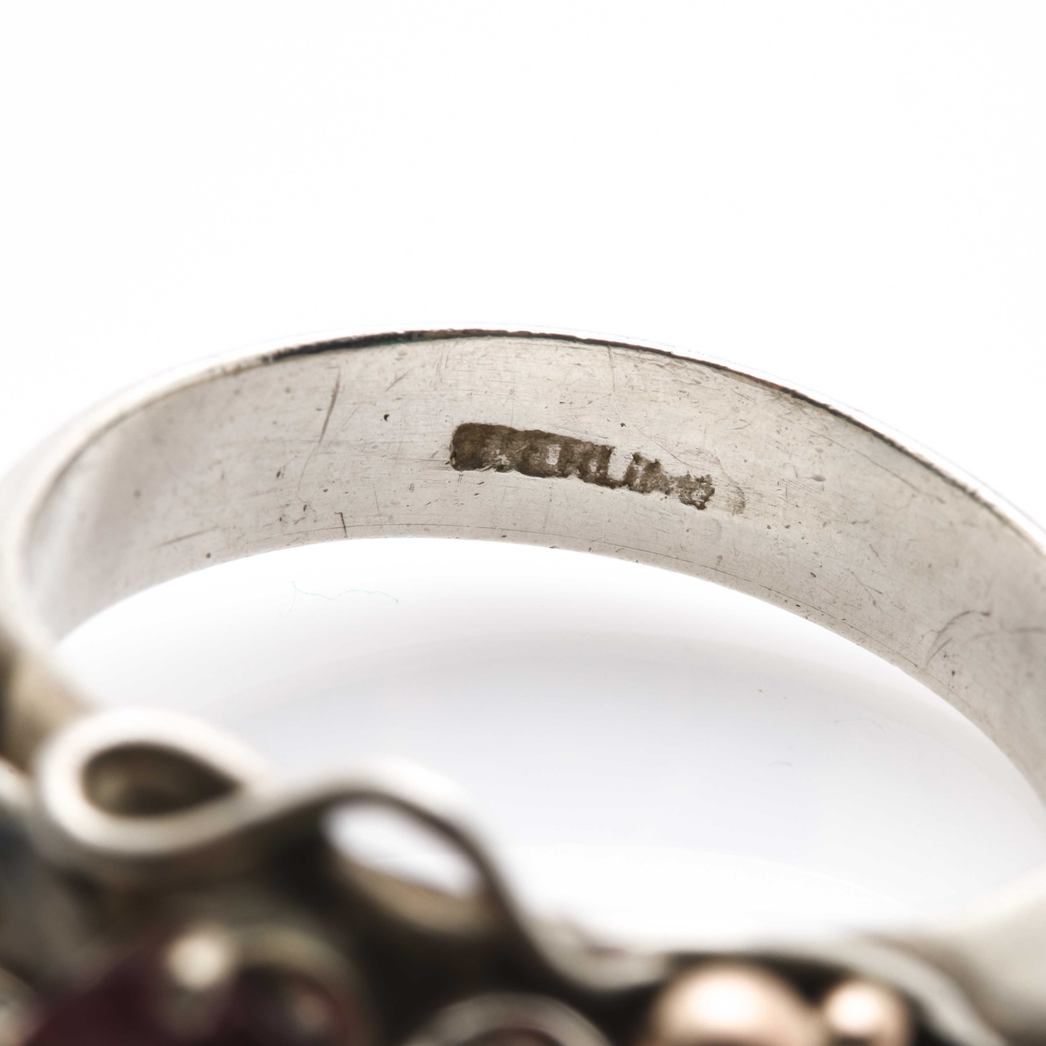 Assortment of Sterling Silver Jewelry With Gemstones and Glass