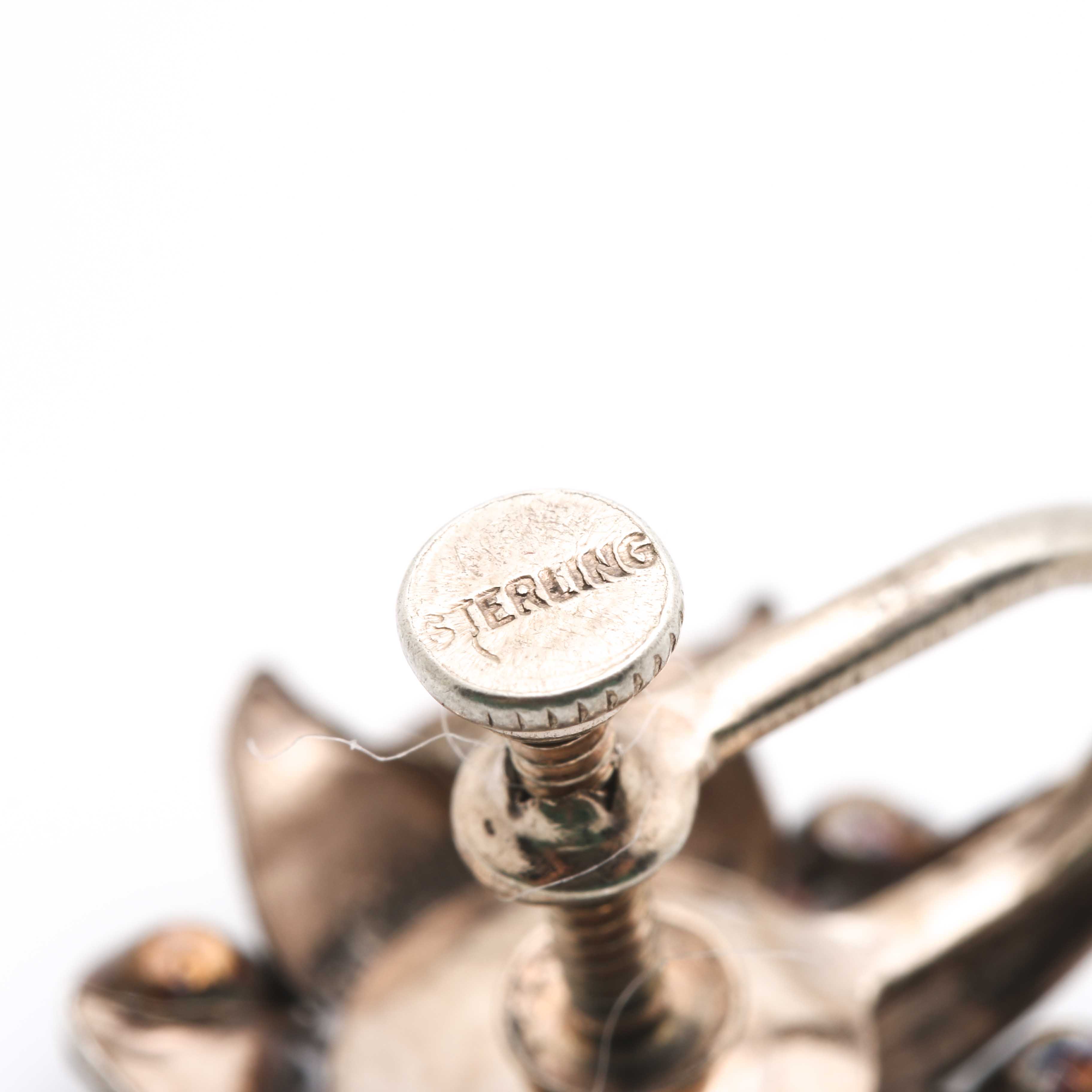 Assortment of Sterling Silver Jewelry With Gemstones and Glass