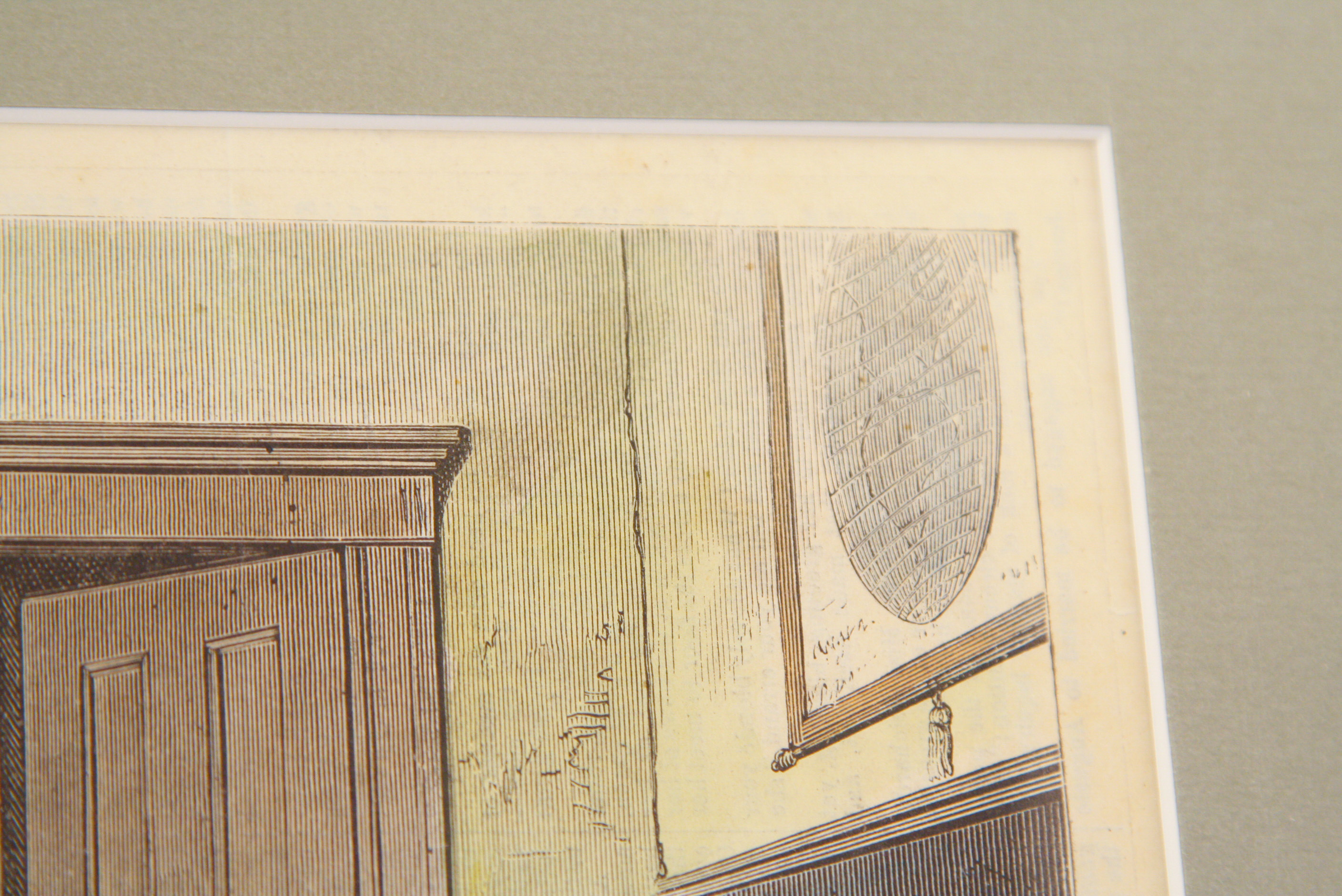 1874 Hand-Tinted Folio Lithograph on Paper of a Dressmaking School