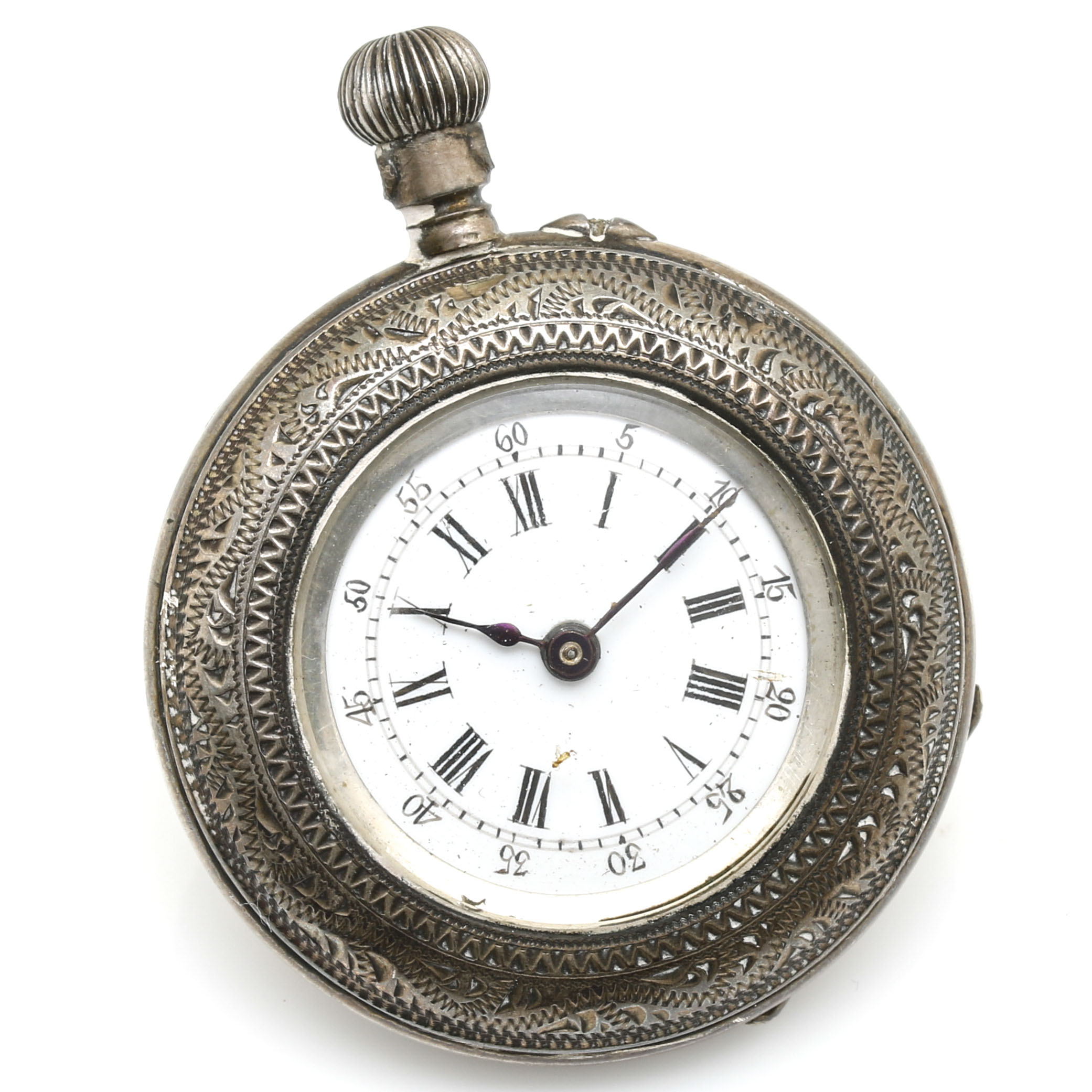 800 Silver Pin Set Pocket Watch