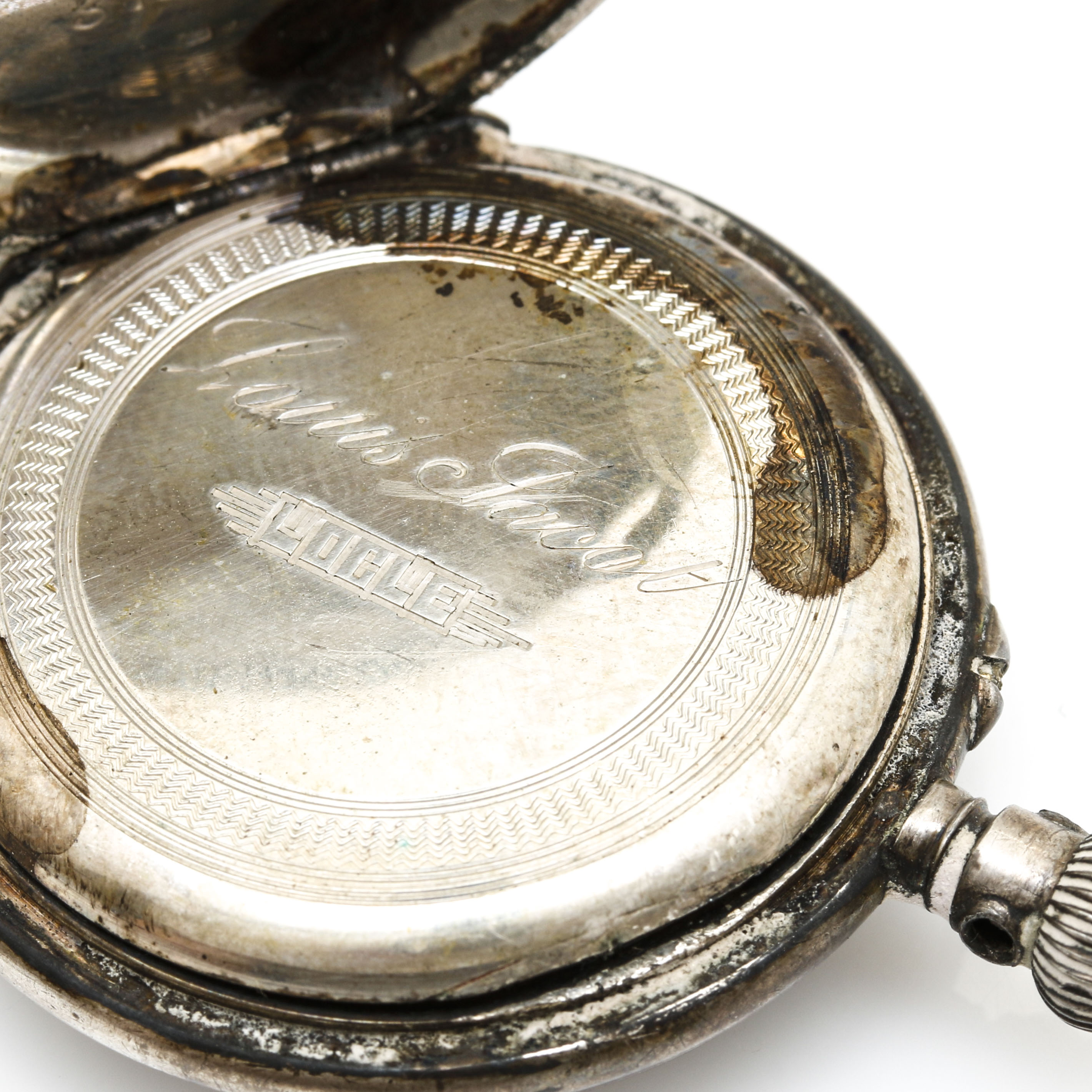 800 Silver Pin Set Pocket Watch