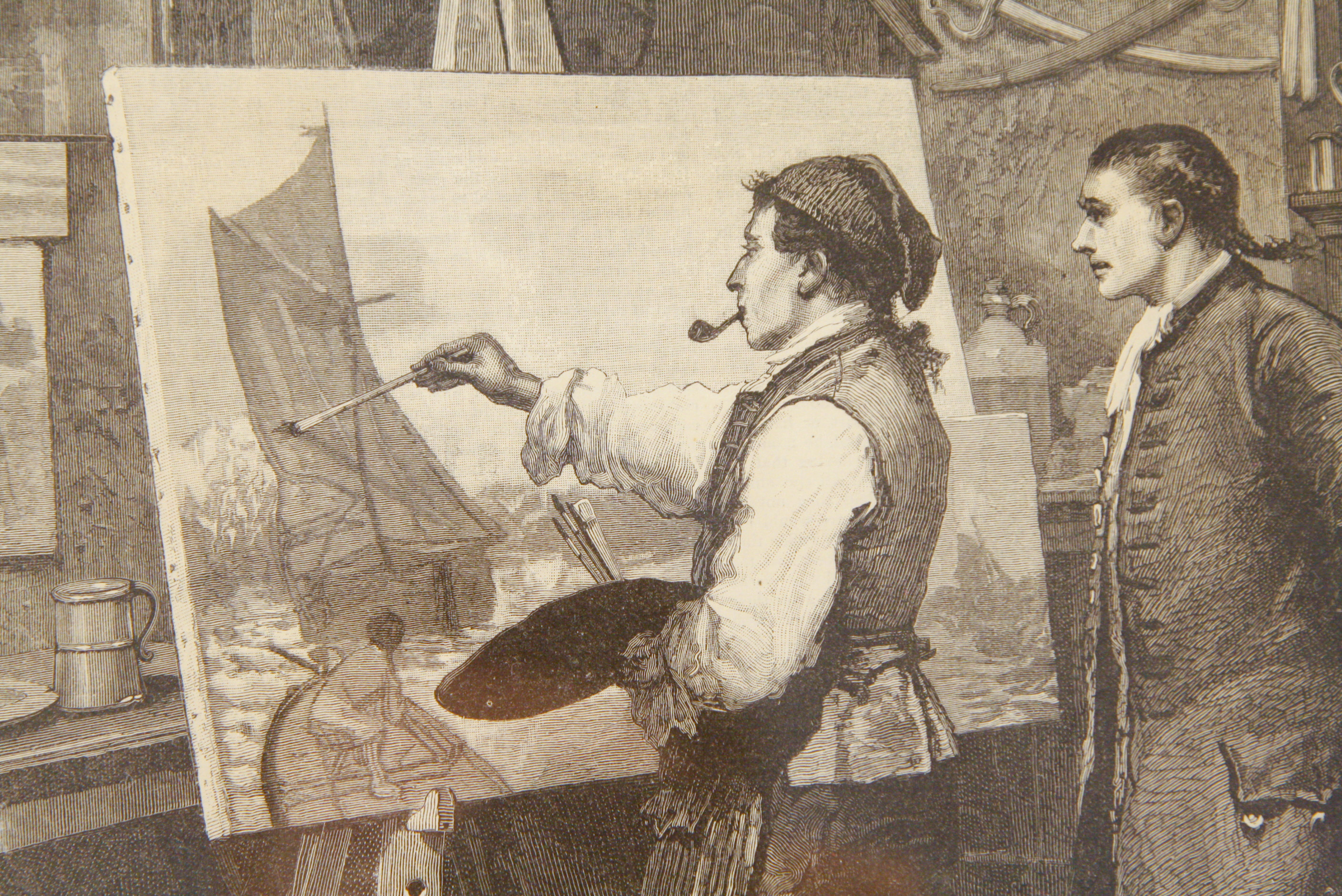 1886 Framed Harper's Weekly Folio Lithograph on Paper