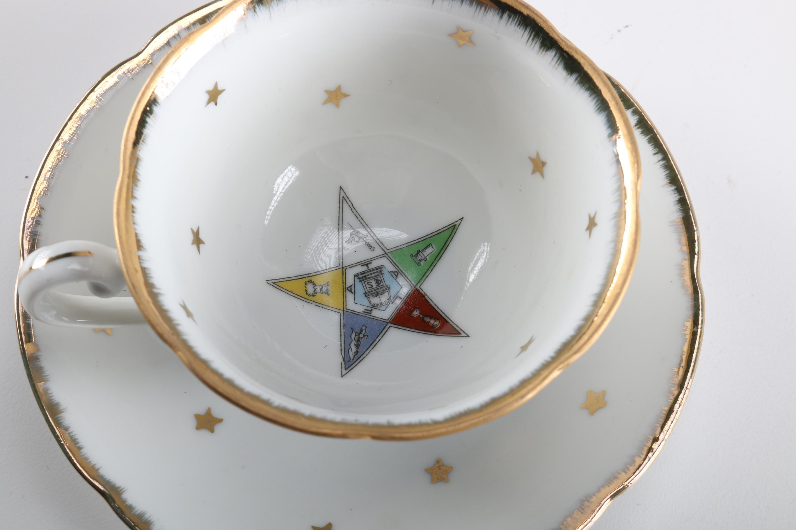 Collection of China and Porcelain Teacups and Saucers Featuring Lefton and Haviland