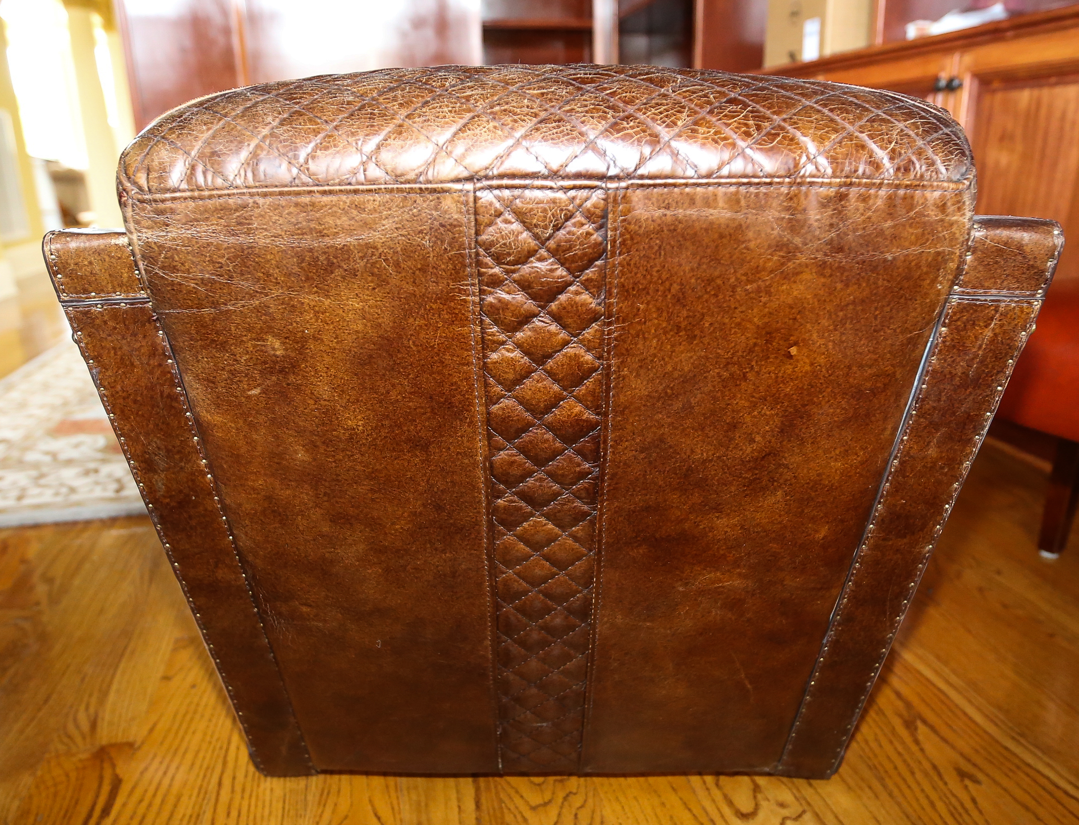 Contemporary Leather Aviator Club Chairs