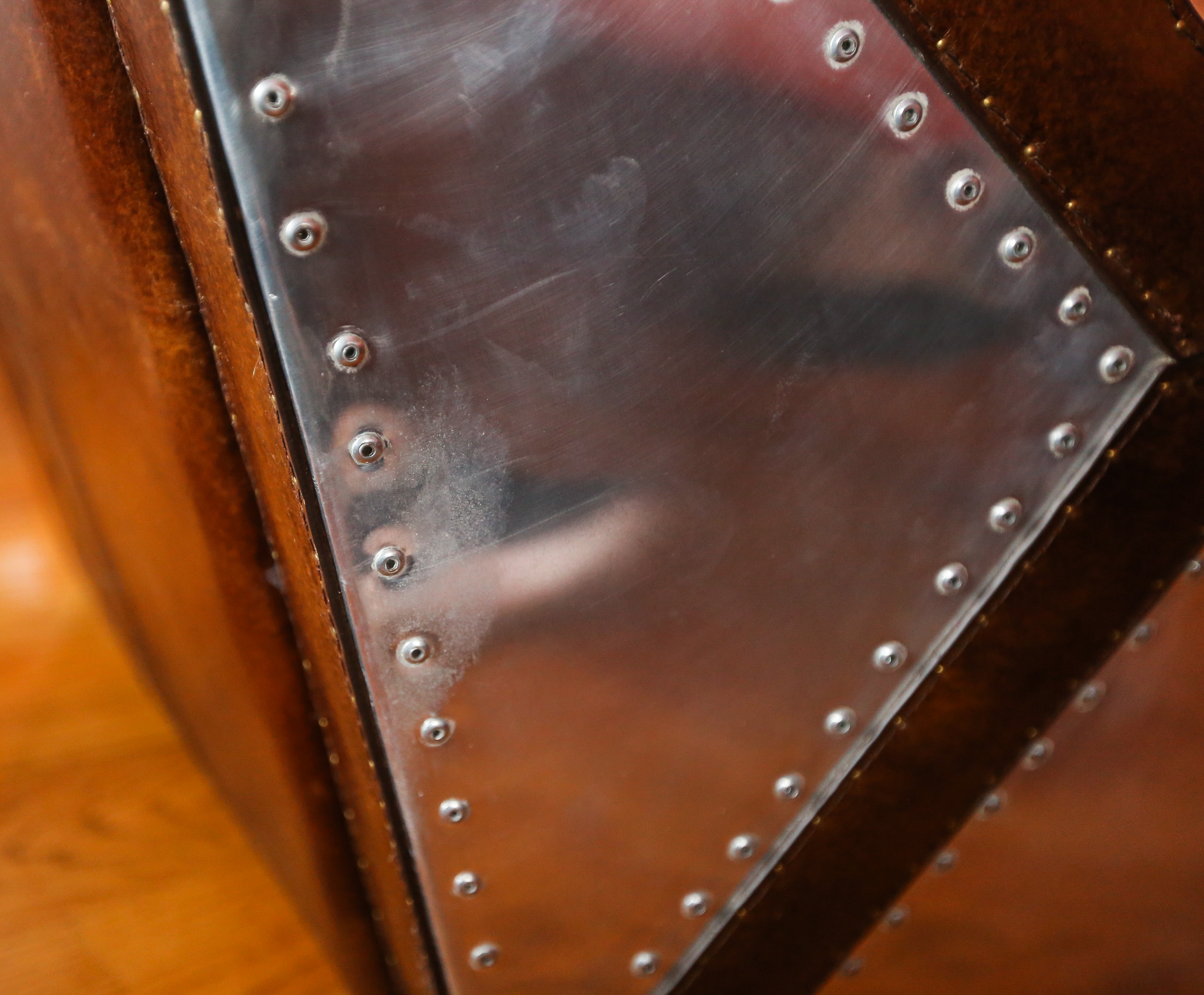 Contemporary Leather Aviator Club Chairs