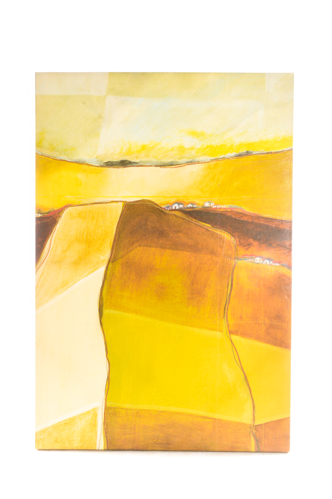 Oil Painting on Canvas of Abstract Landscape Diptych