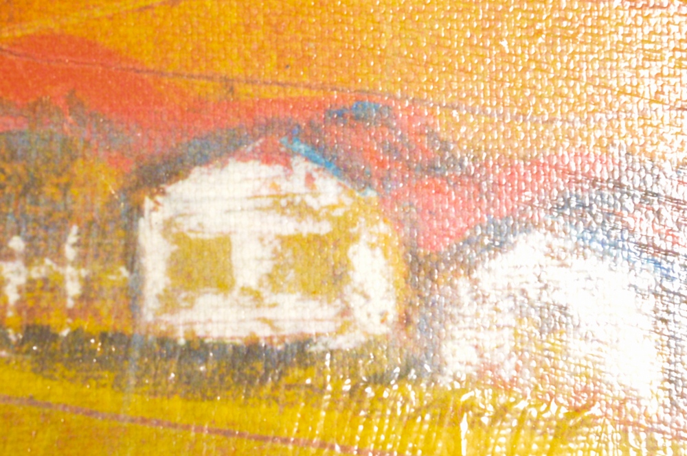 Oil Painting on Canvas of Abstract Landscape Diptych