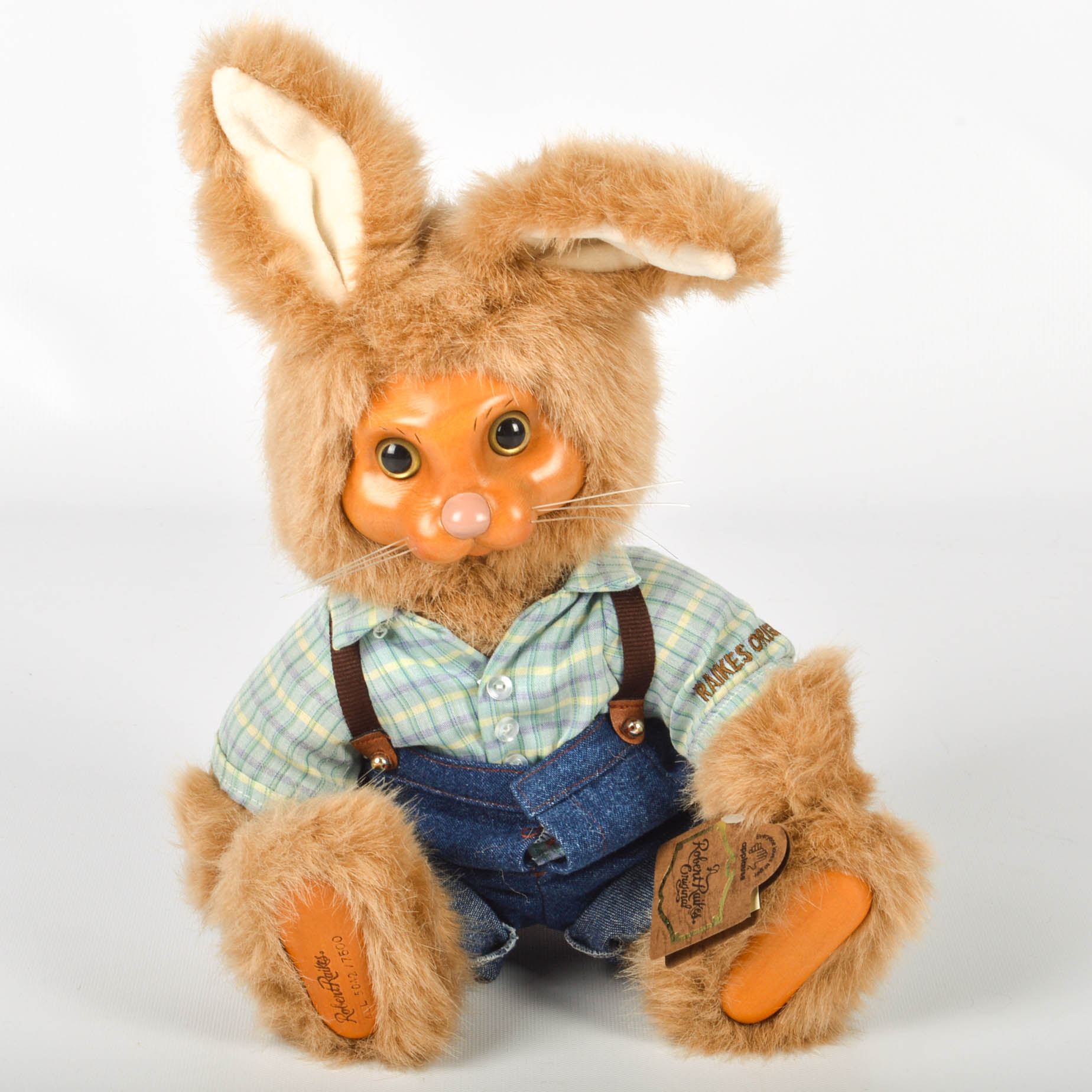 Limited Edition Robert Raikes Mohair and Wood Easter and Rabbit "Teddy Bears"