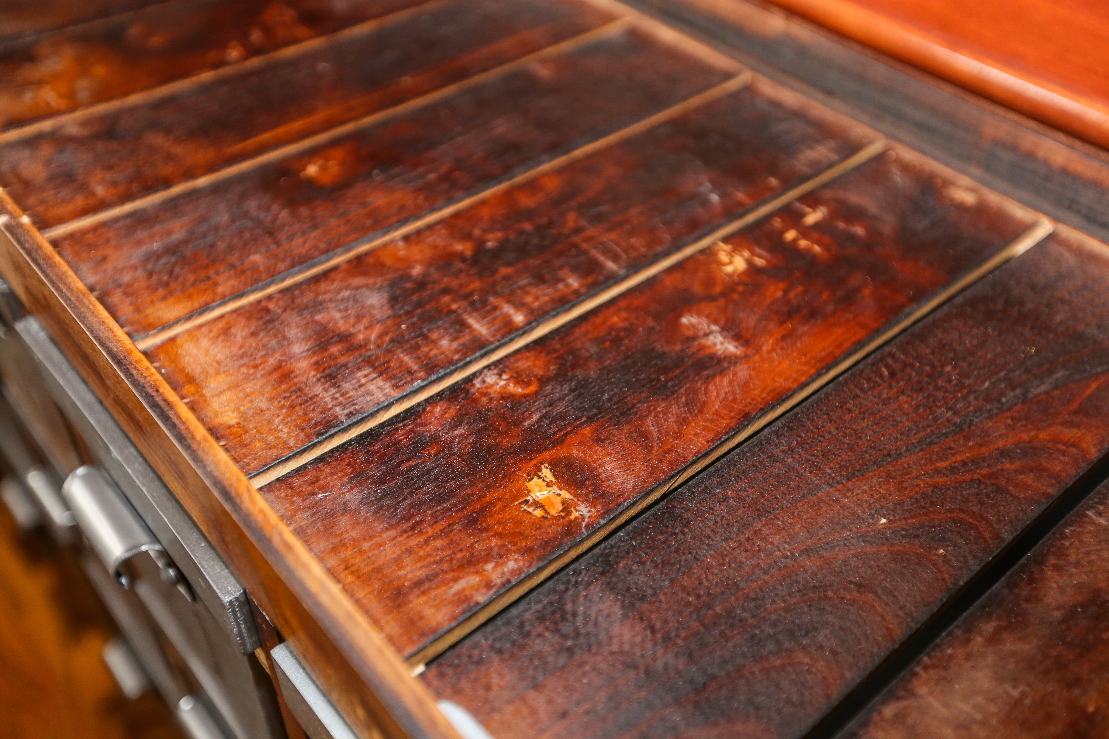 E&E Co. LTD Metal and Wood Rustic Storage Cabinet