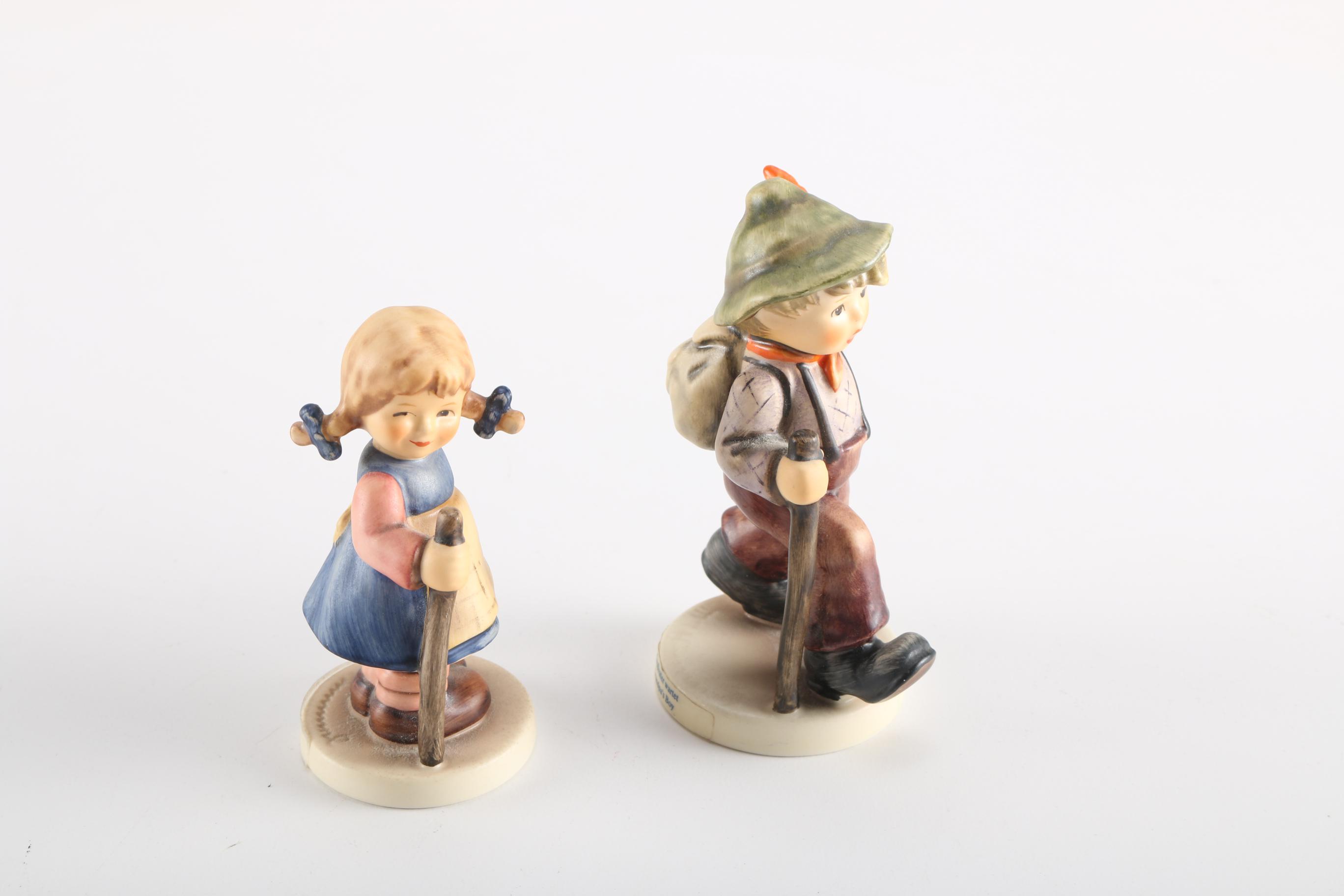 1990s First Edition Goebel Hummels: "Grandpa's Boy" and "Susser Fratz Pixie"