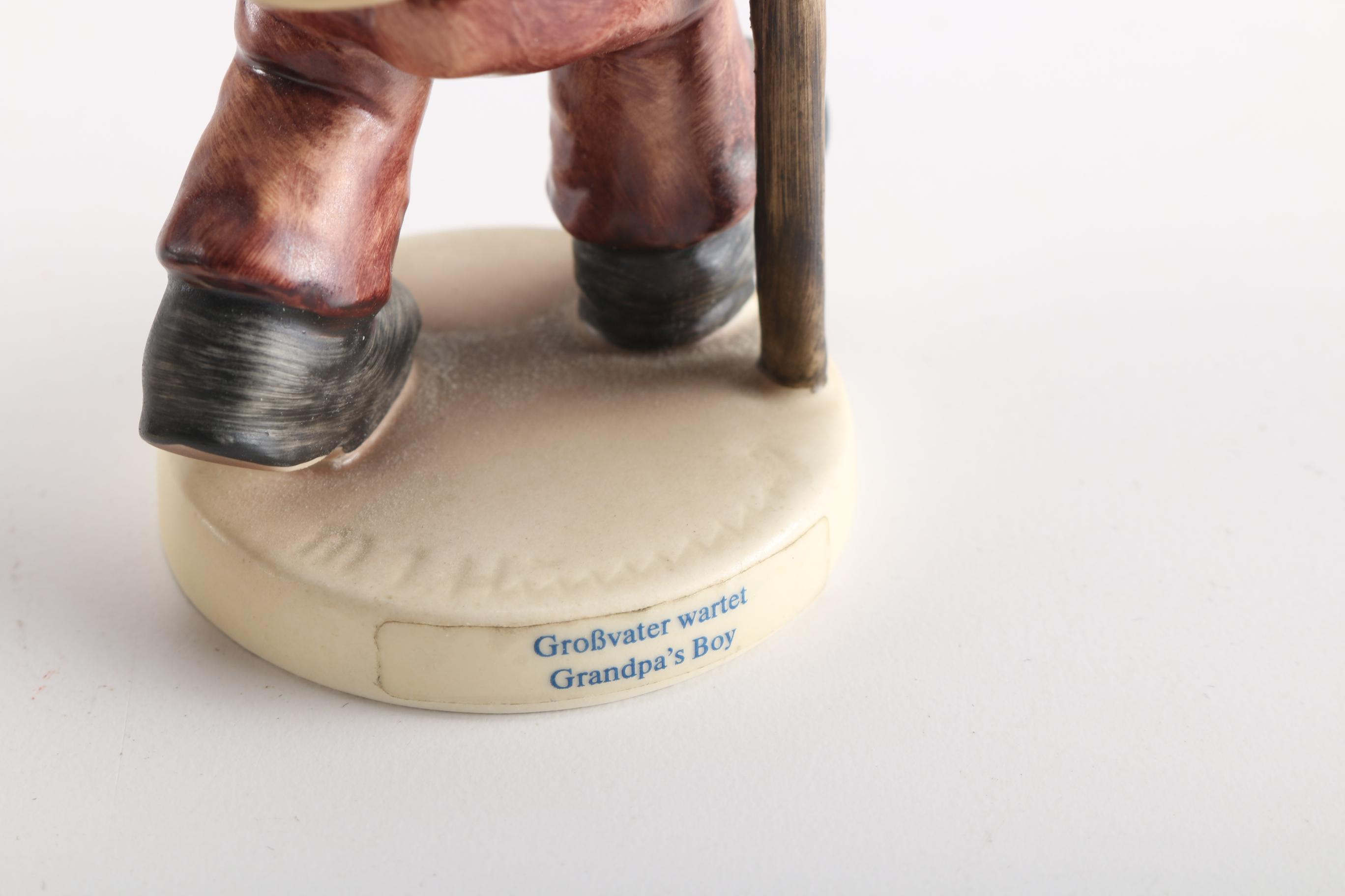 1990s First Edition Goebel Hummels: "Grandpa's Boy" and "Susser Fratz Pixie"