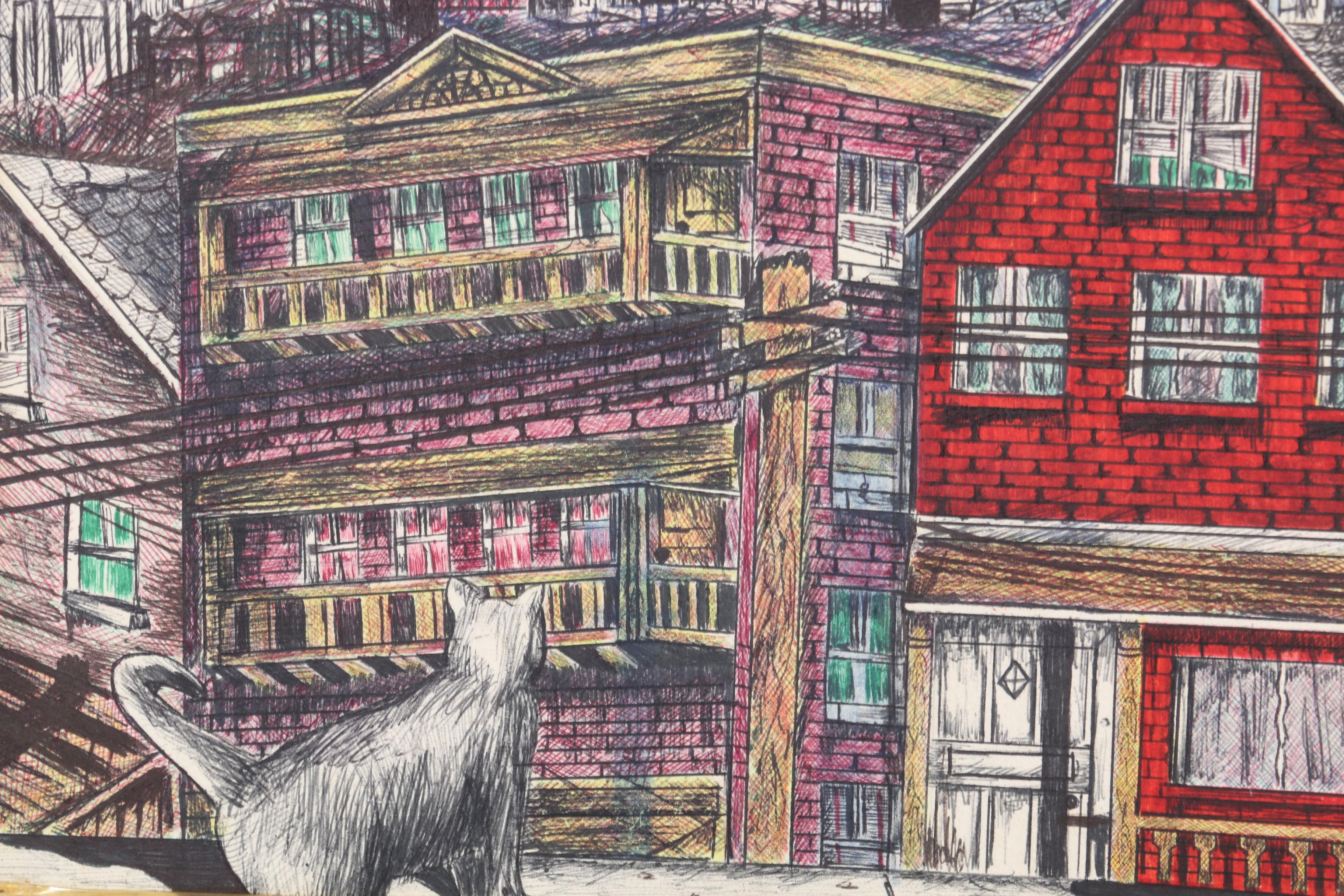 Original Cityscape Drawing