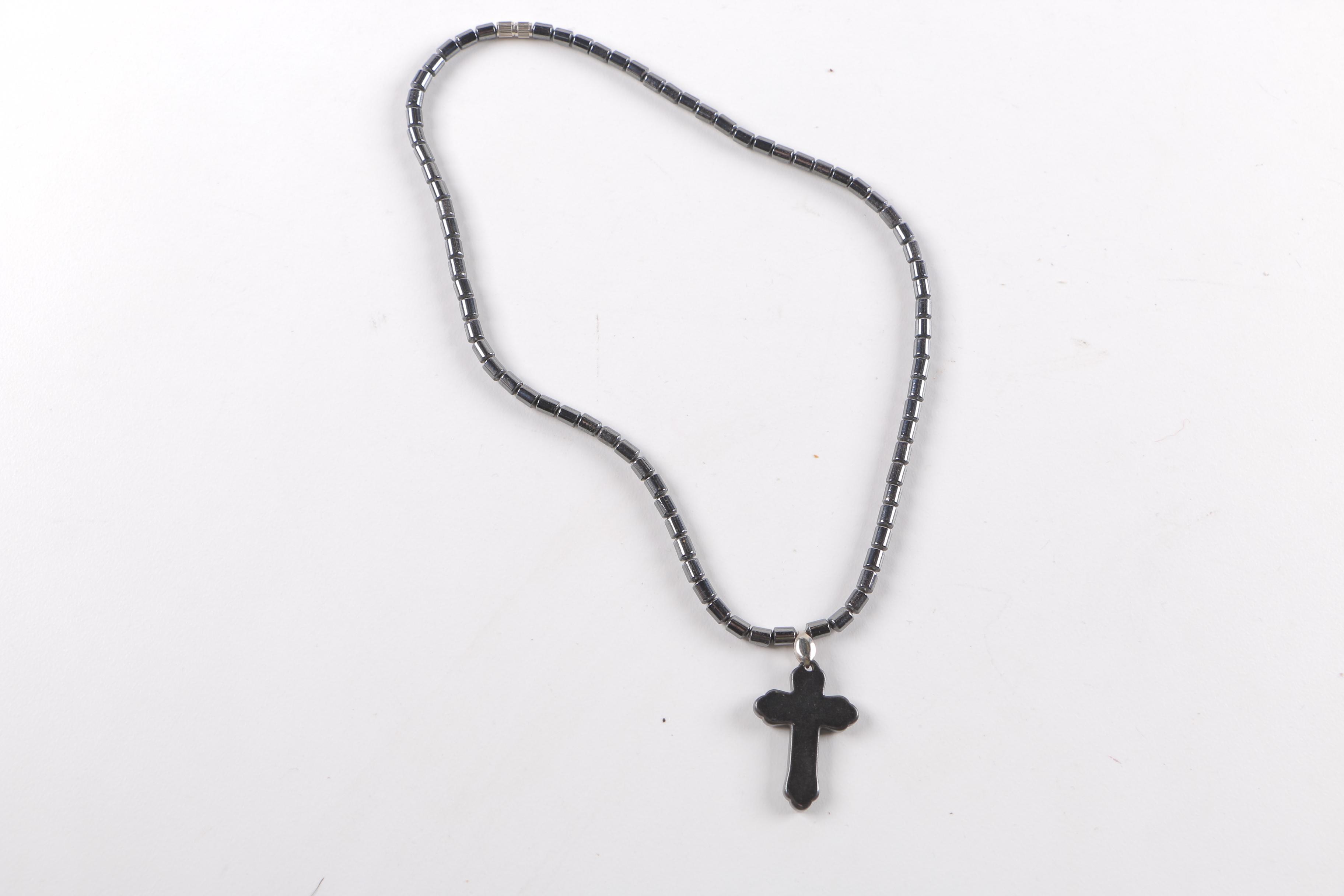 Costume Jewelry with Crosses and Pendant