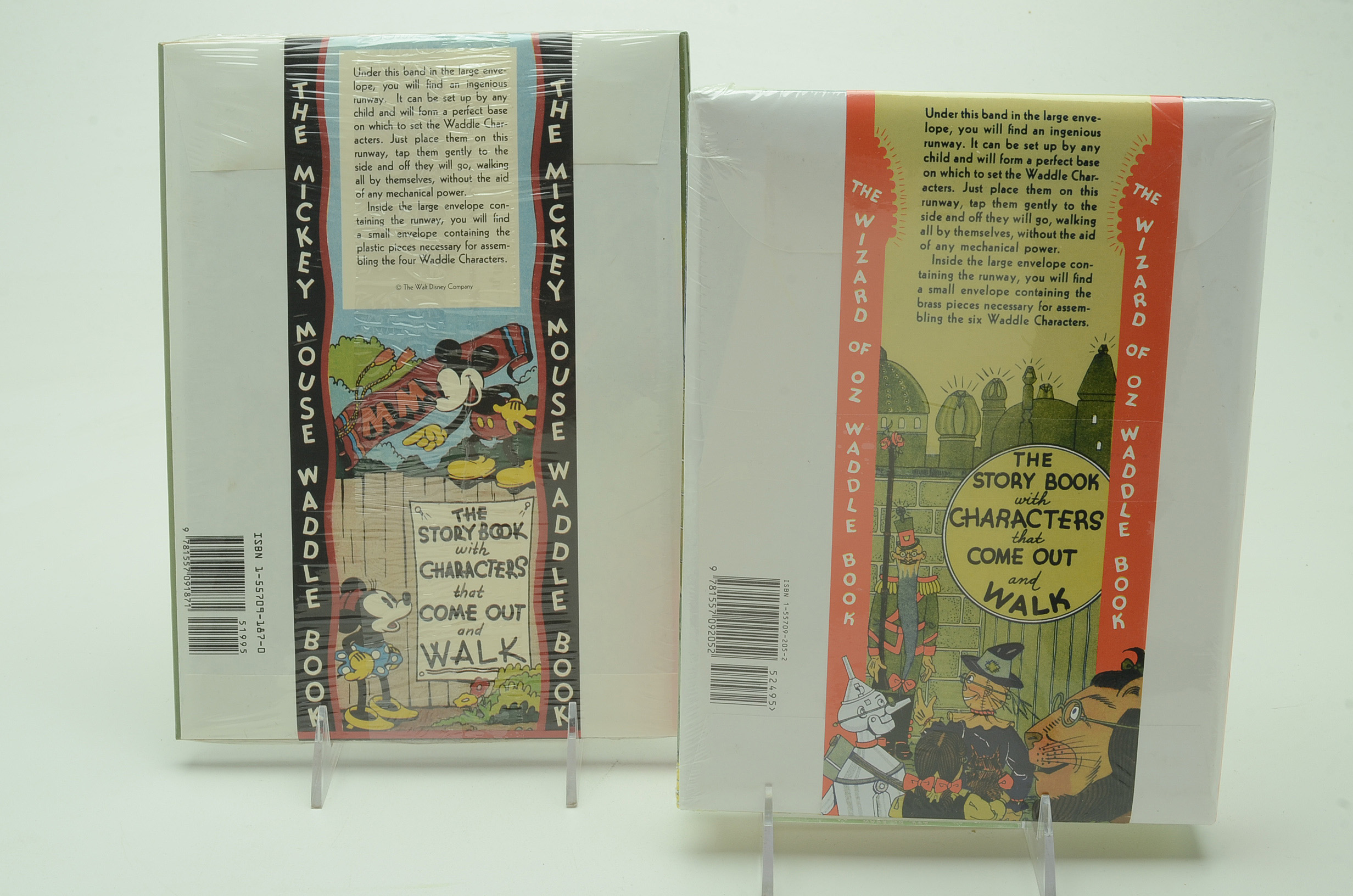 Facsimile Editions "The Mickey Mouse Waddle Book" and "The Wizard of Oz Waddle Book"