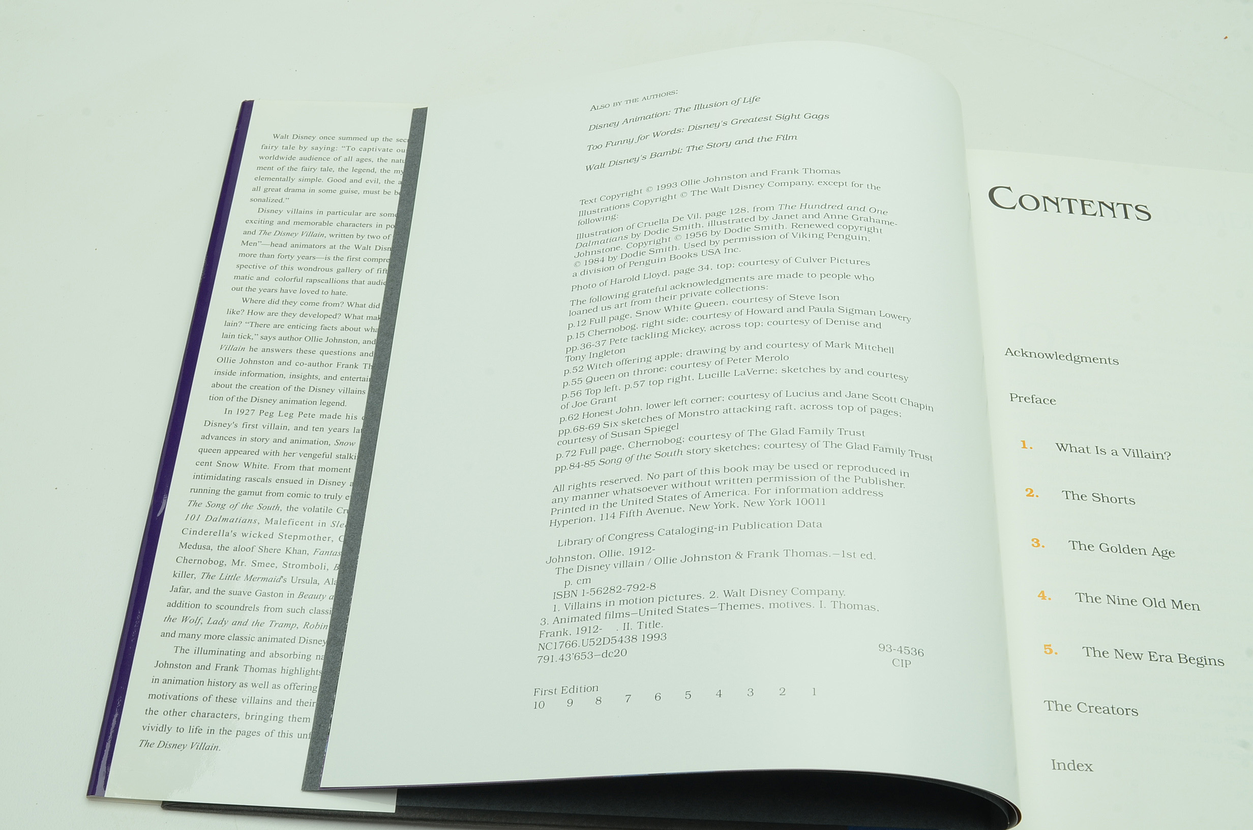 Ollie Johnston and Frank Thomas Books Including Signed Books