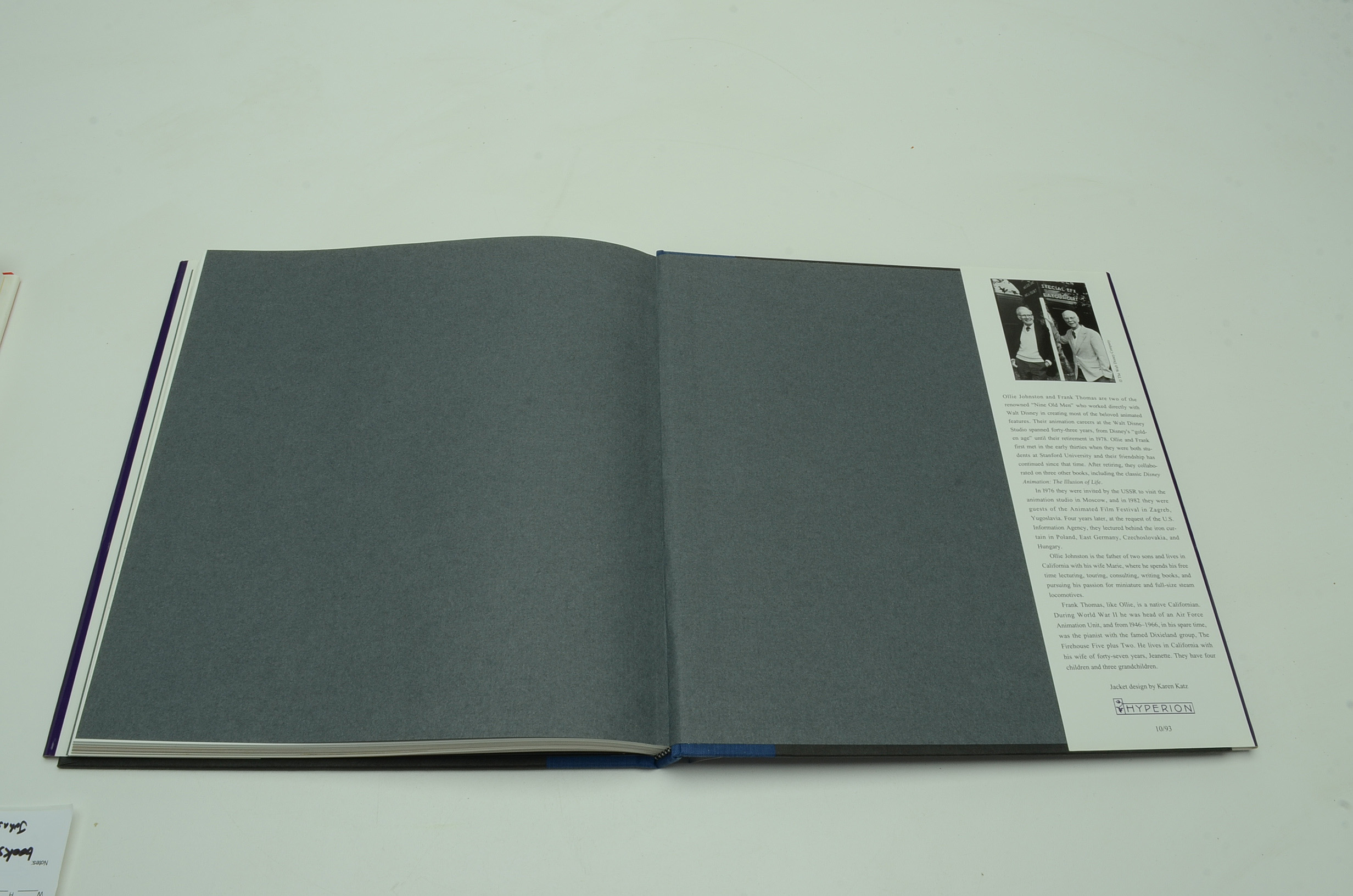 Ollie Johnston and Frank Thomas Books Including Signed Books