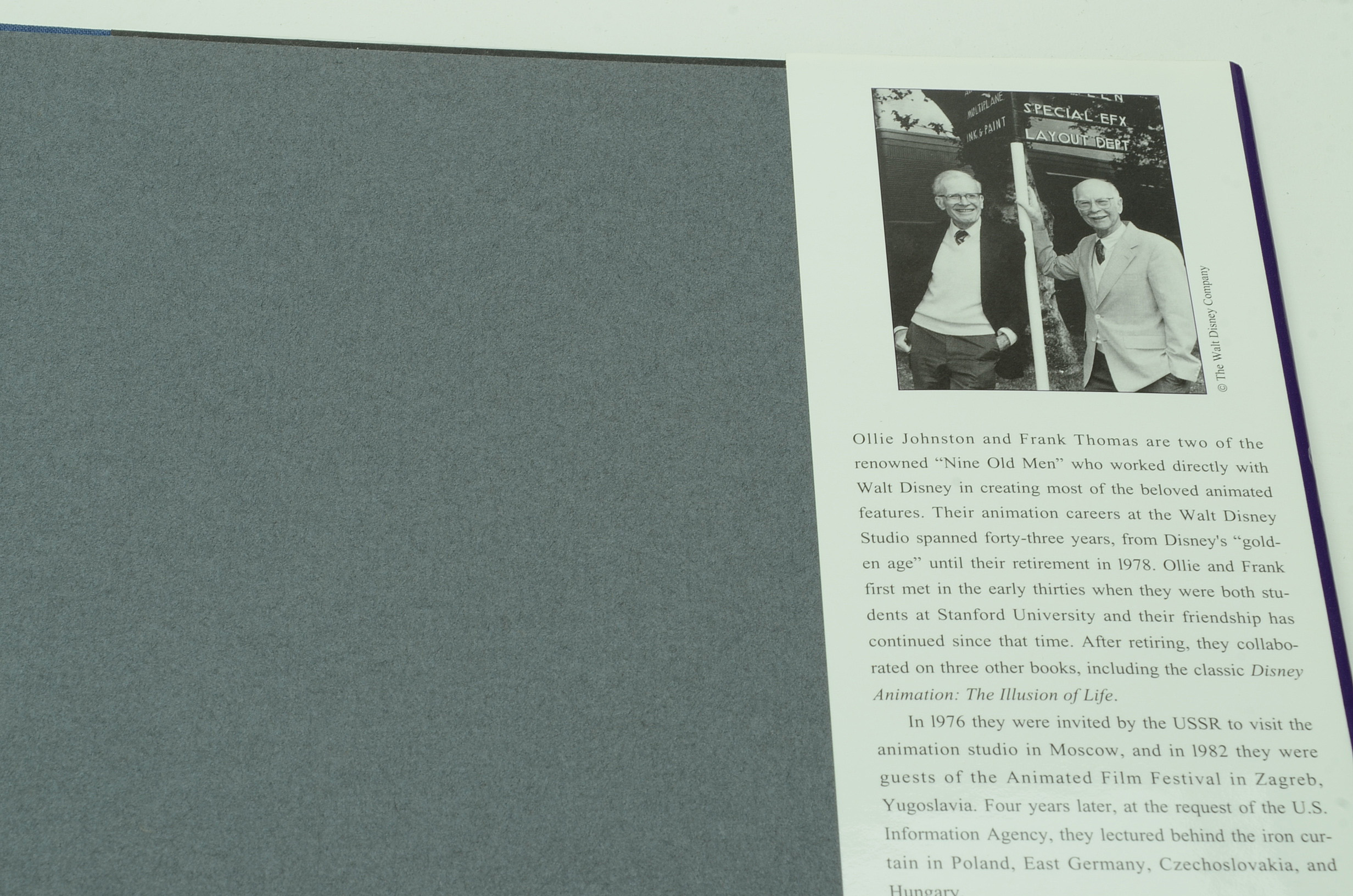 Ollie Johnston and Frank Thomas Books Including Signed Books