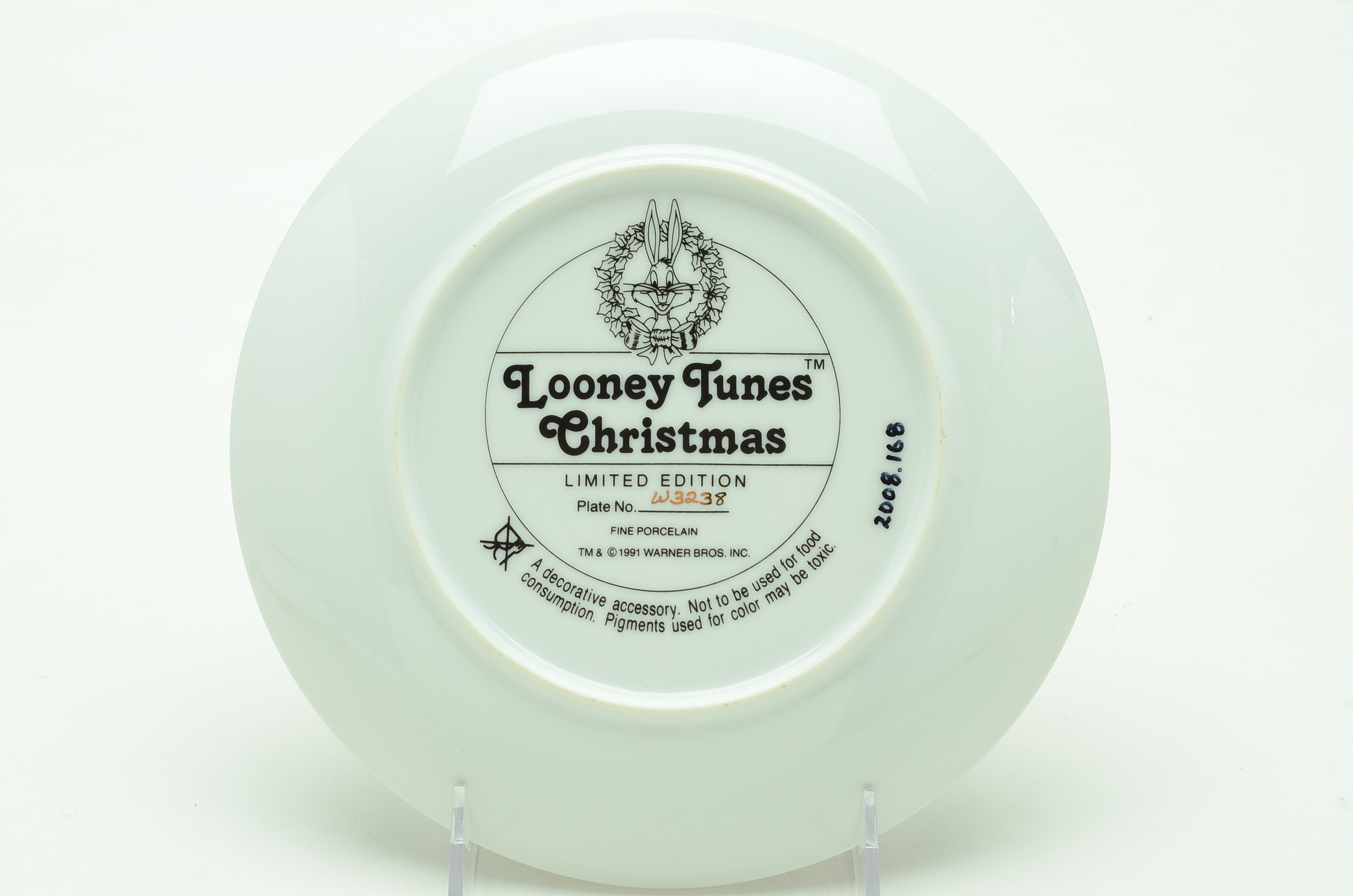 1991 Limited Edition Warner Brothers "The Looniest Christmas Ever" Plate