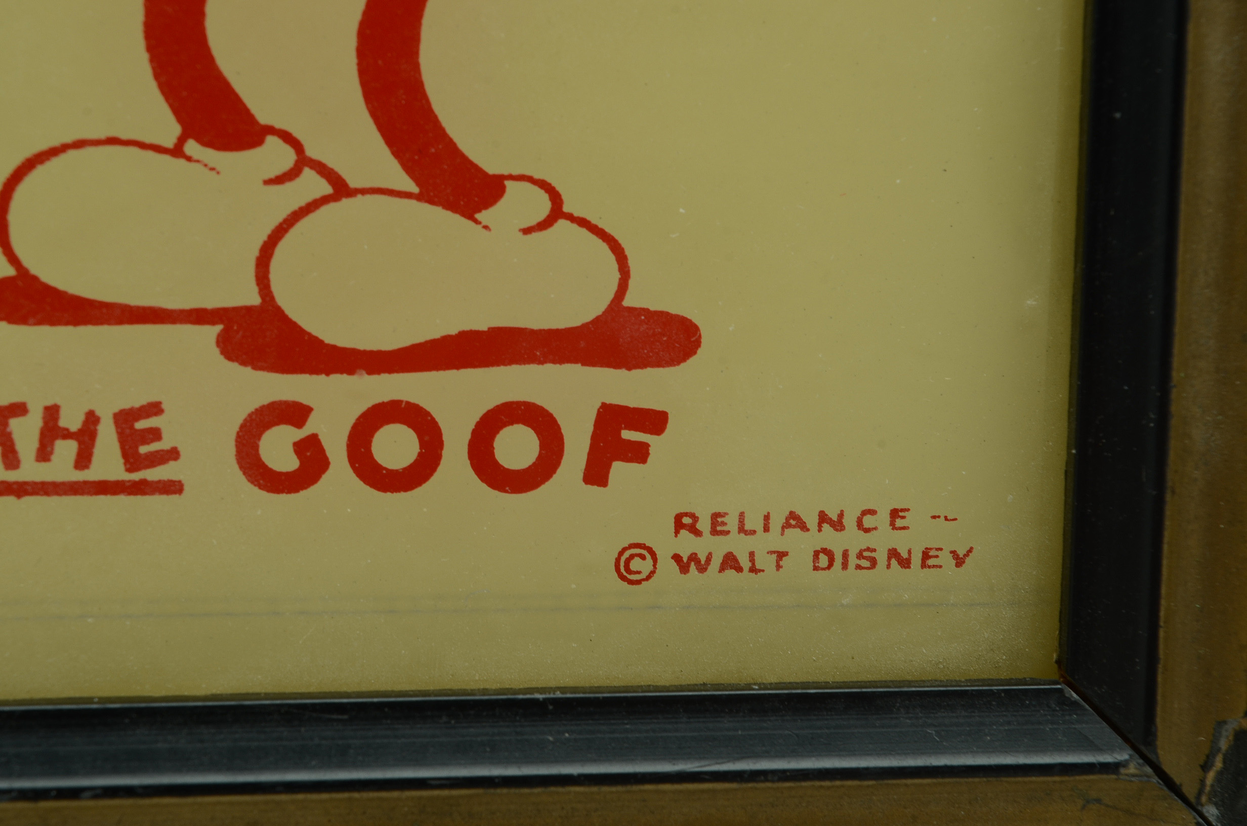 1930s Reliance Disney Enamel on Glass Pictures of Goofy and Horace Horsecollar
