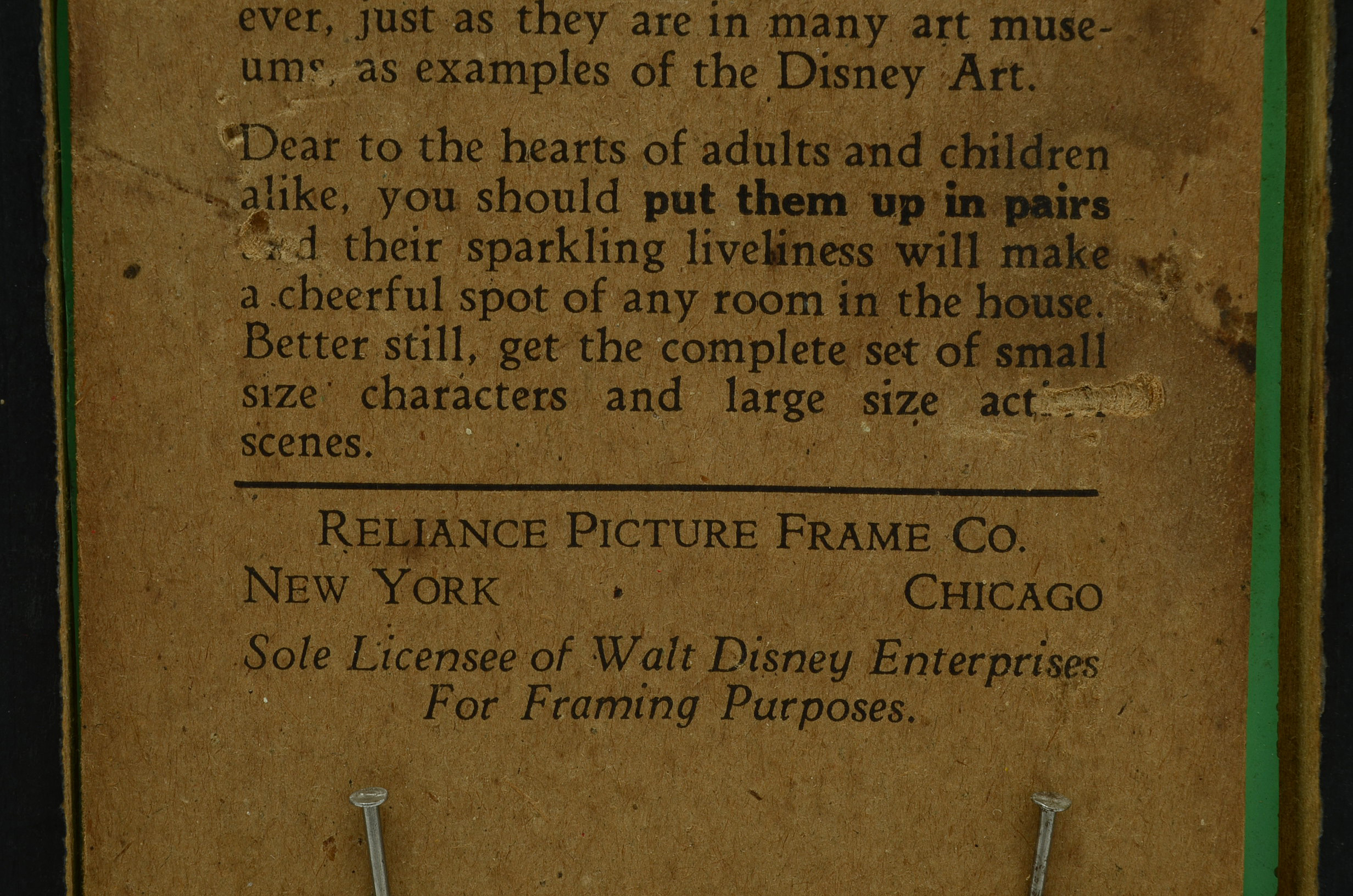 1930s Reliance Disney Enamel on Glass Pictures of Goofy and Horace Horsecollar