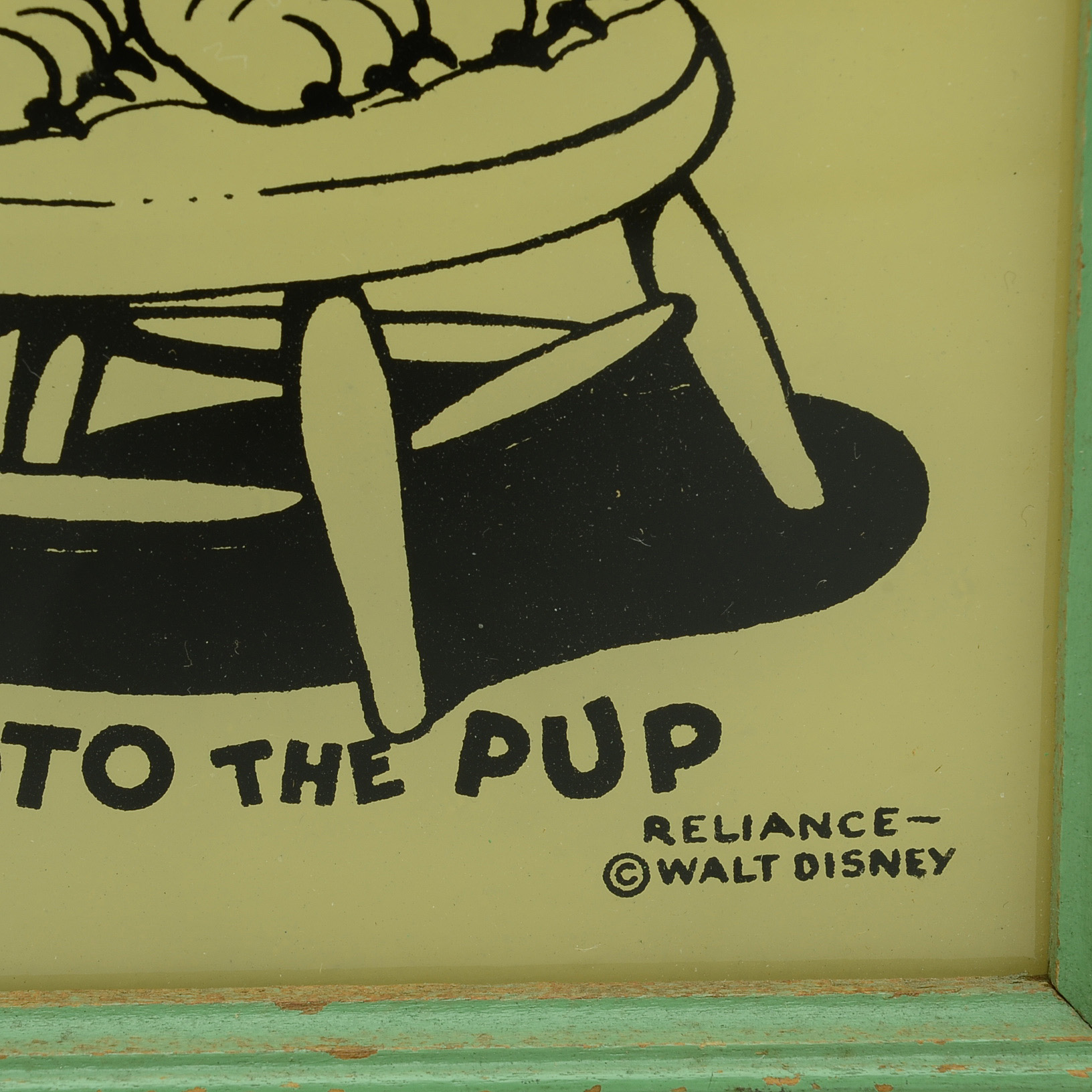 1930s Reliance Disney Enamel on Glass Pictures of Minnie and Pluto