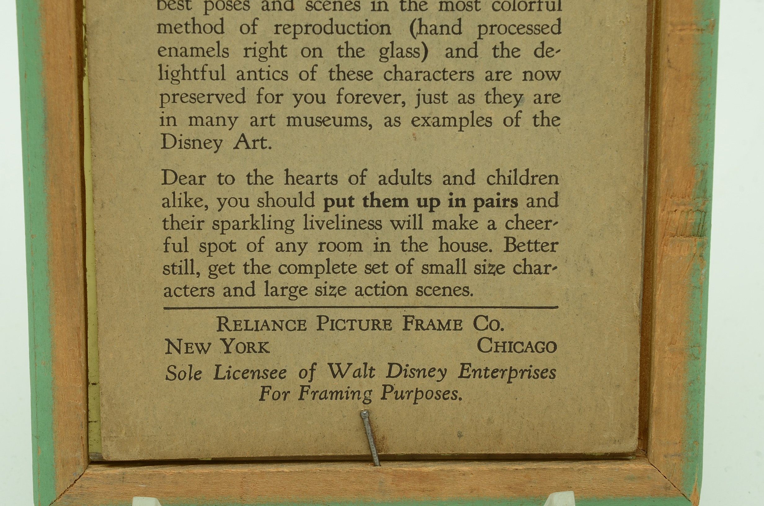 1930s Reliance Disney Enamel on Glass Pictures of Minnie and Pluto