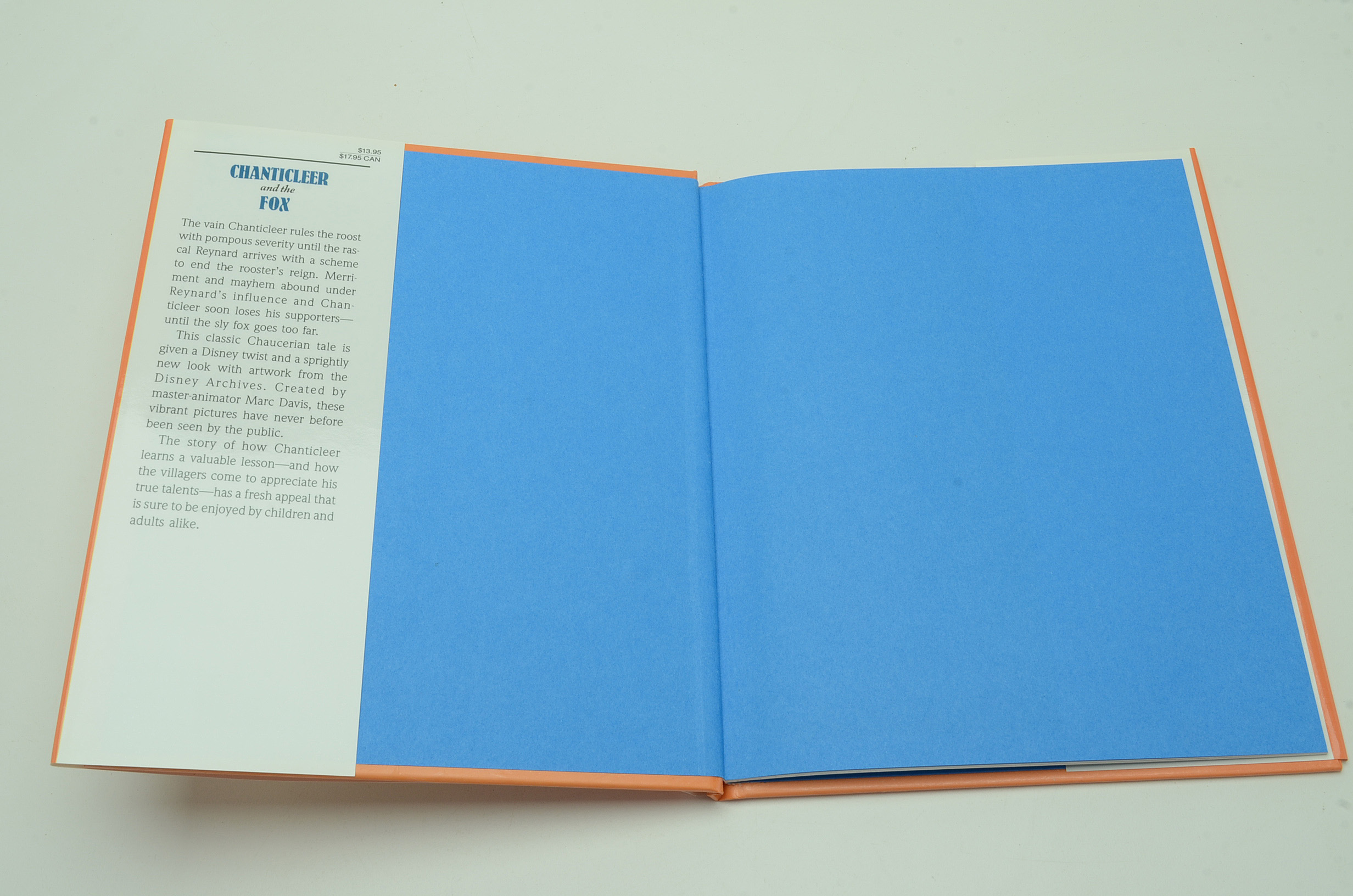 Disney Storybooks Featuring Marc Davis Signed "Chanticleer and the Fox"