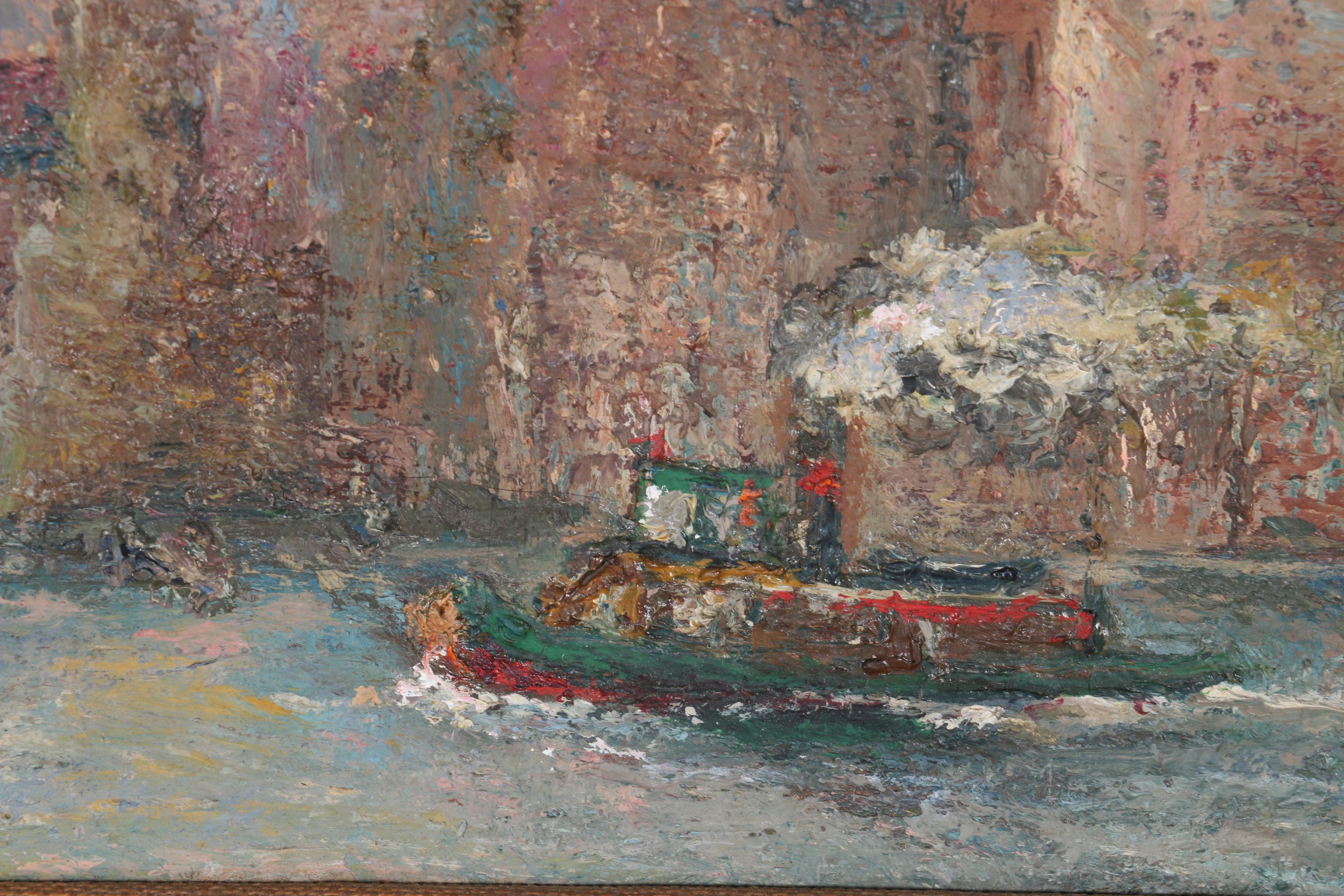 Deutsch Oil on Canvas Cityscape