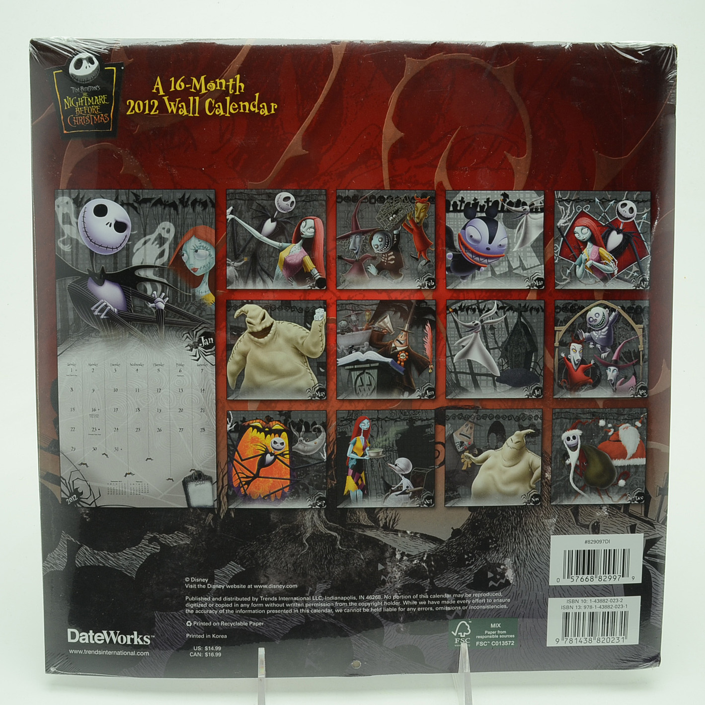 Tim Burton's "Nightmare Before Christmas" Collectibles Including a 2012 Calendar