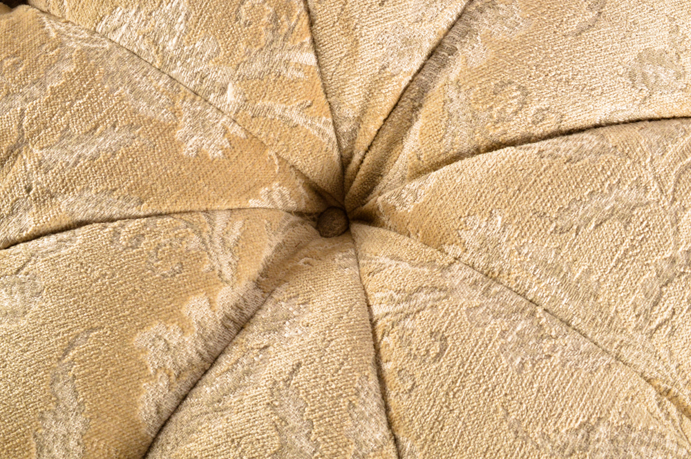 Contemporary Button-Tufted Ottoman