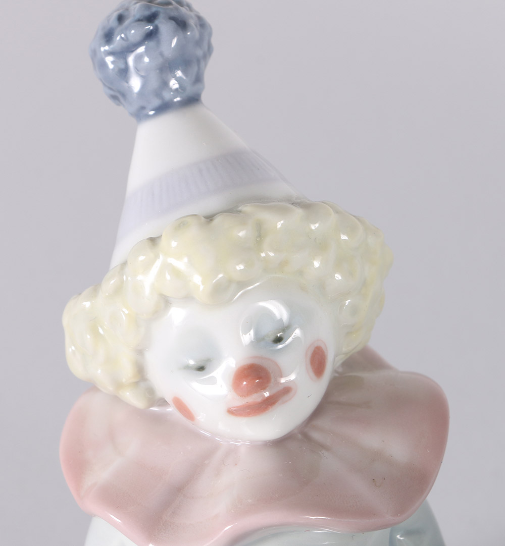 Lladró "Pierrot With Puppy" Porcelain Figurine