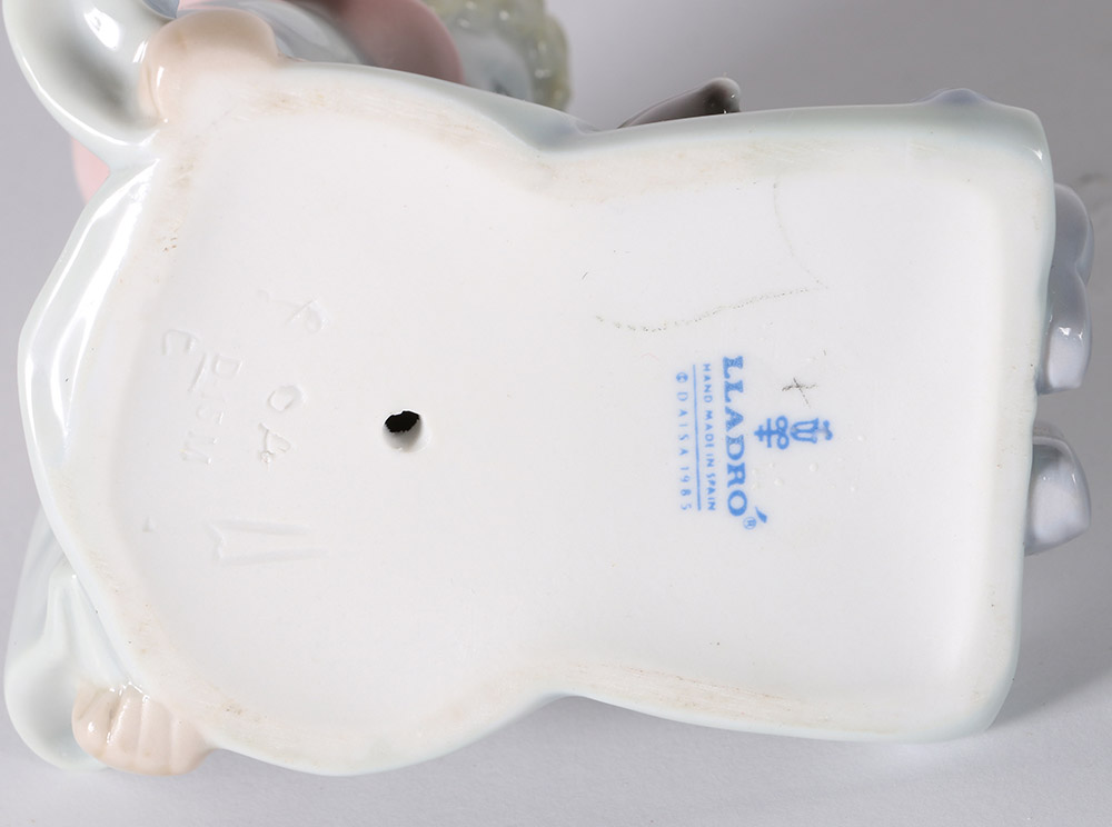 Lladró "Pierrot With Puppy" Porcelain Figurine