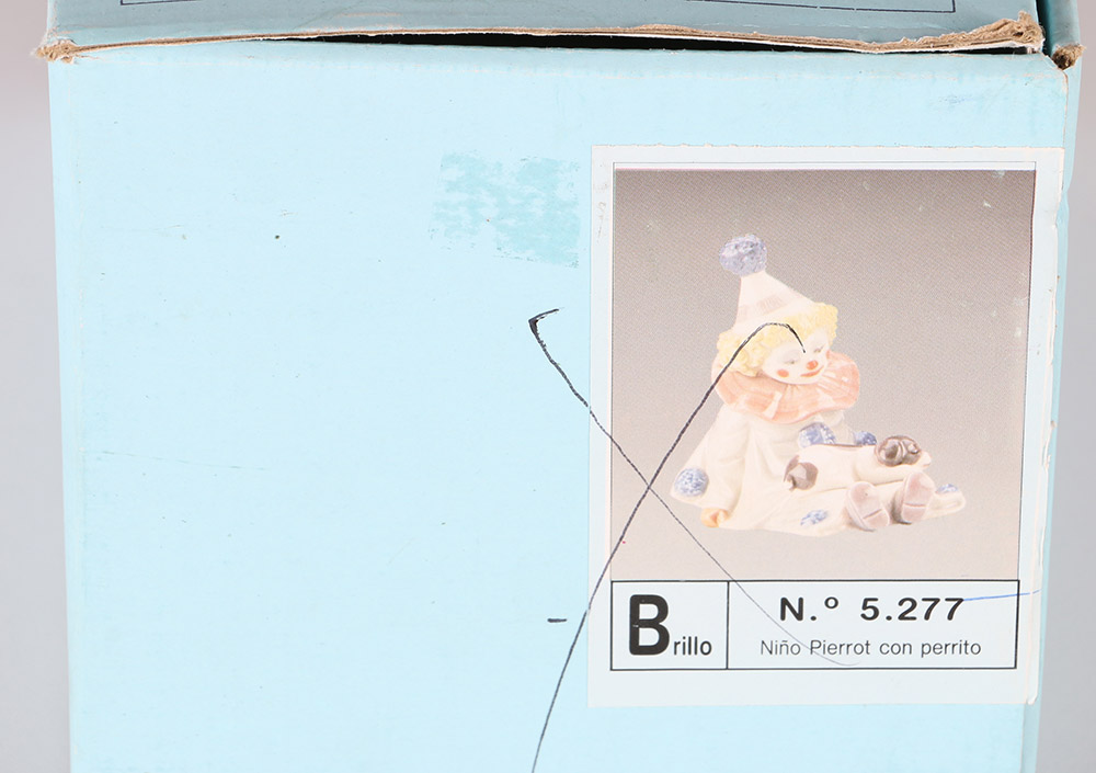 Lladró "Pierrot With Puppy" Porcelain Figurine