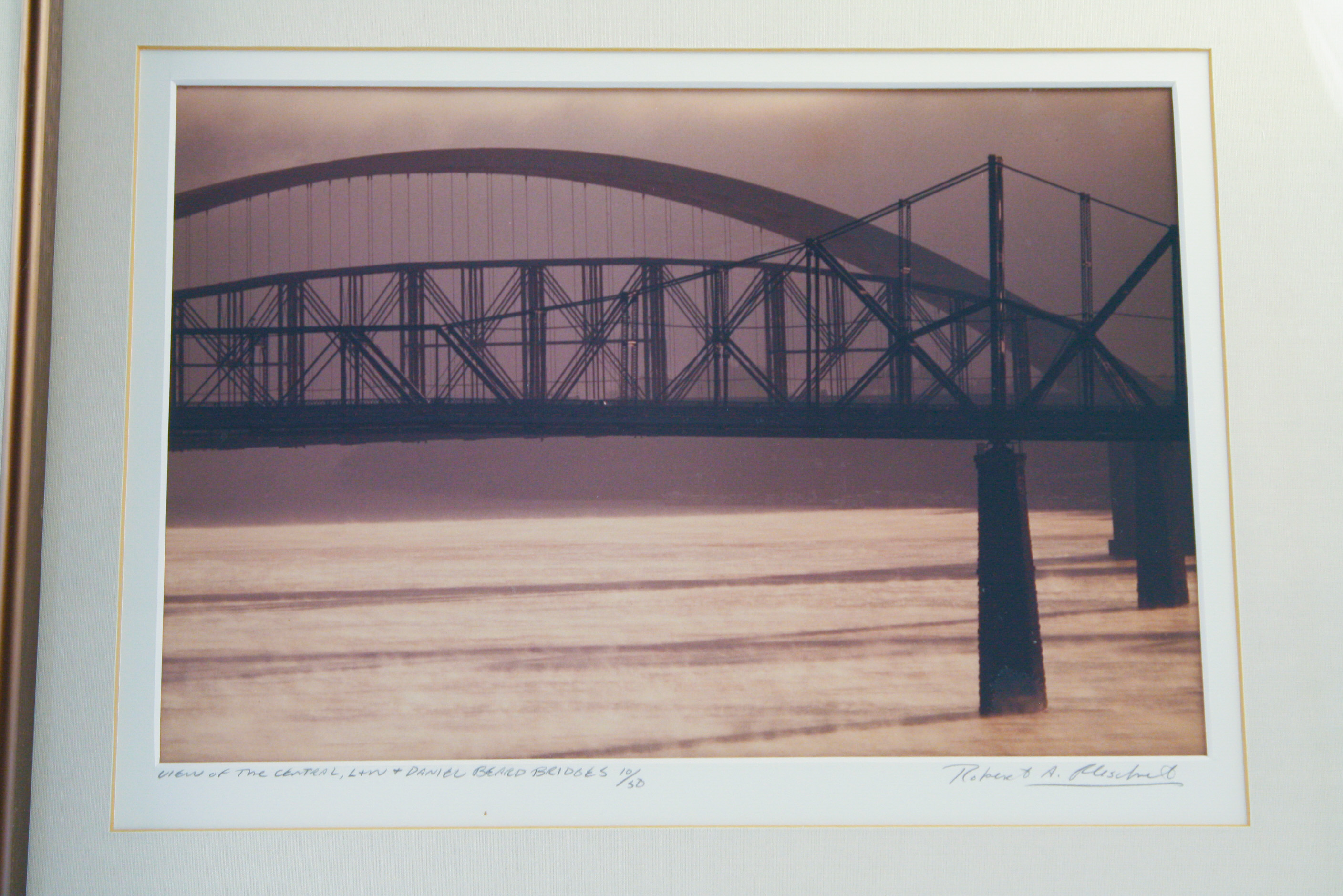 Pair of Framed Robert Flischel Photgraphic Prints of Cincinnati