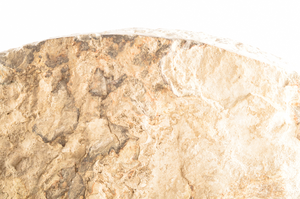 Decorative Stone Wheel Including Metal Base