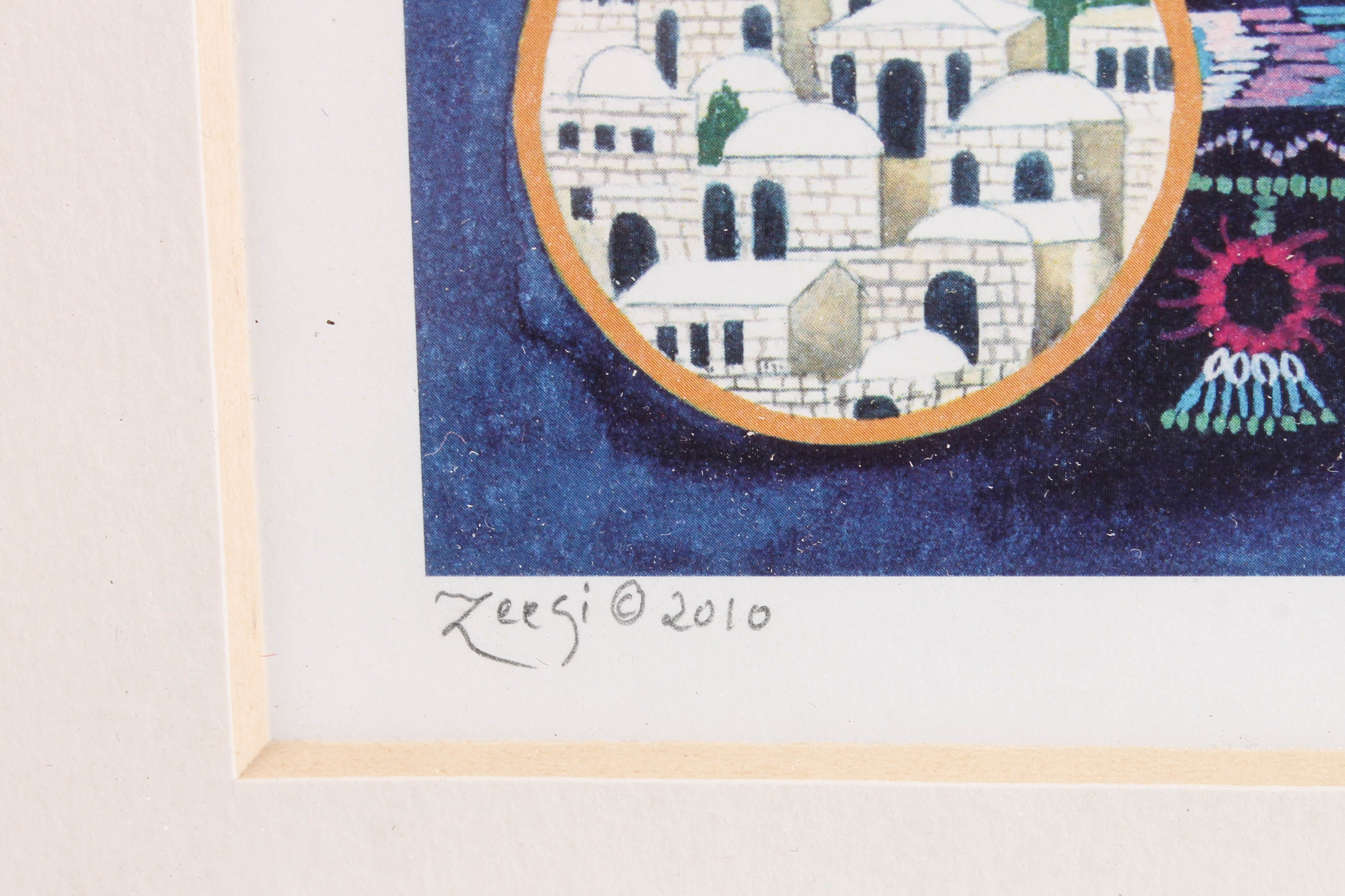 Zeesi Signed Offset Lithograph "Illuminations from Jerusalem"