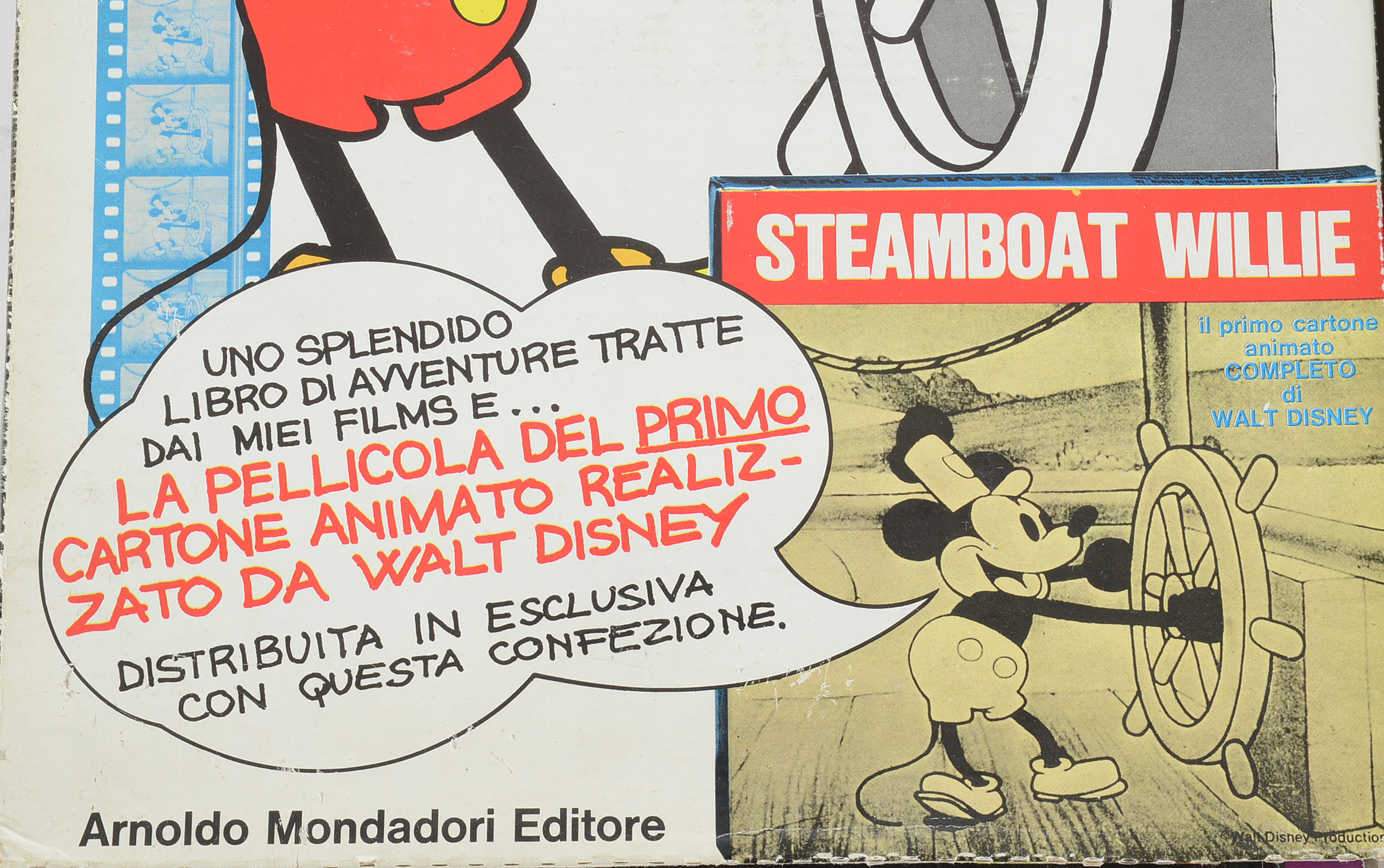 Italian "Walt Disney Magic Moments: Steamboat Willie" Book and Super 8 Film