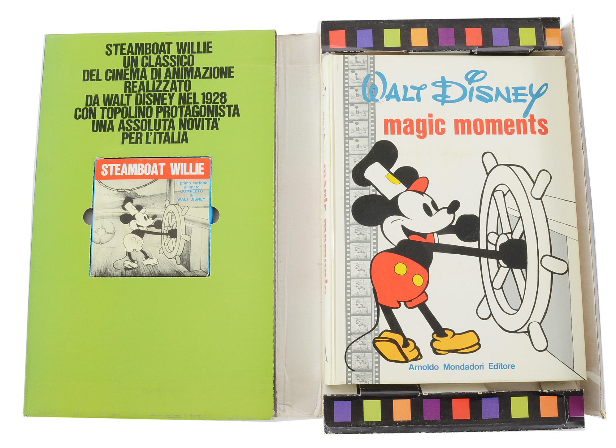 Italian "Walt Disney Magic Moments: Steamboat Willie" Book and Super 8 Film