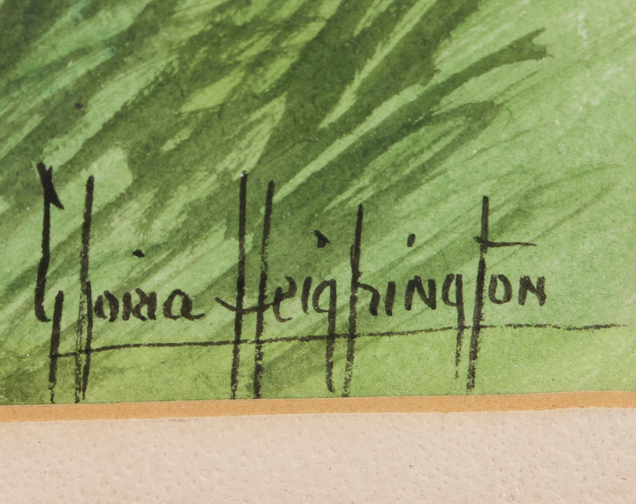 Gloria Heighington Watercolor Painting "Susie Taking a Bath"