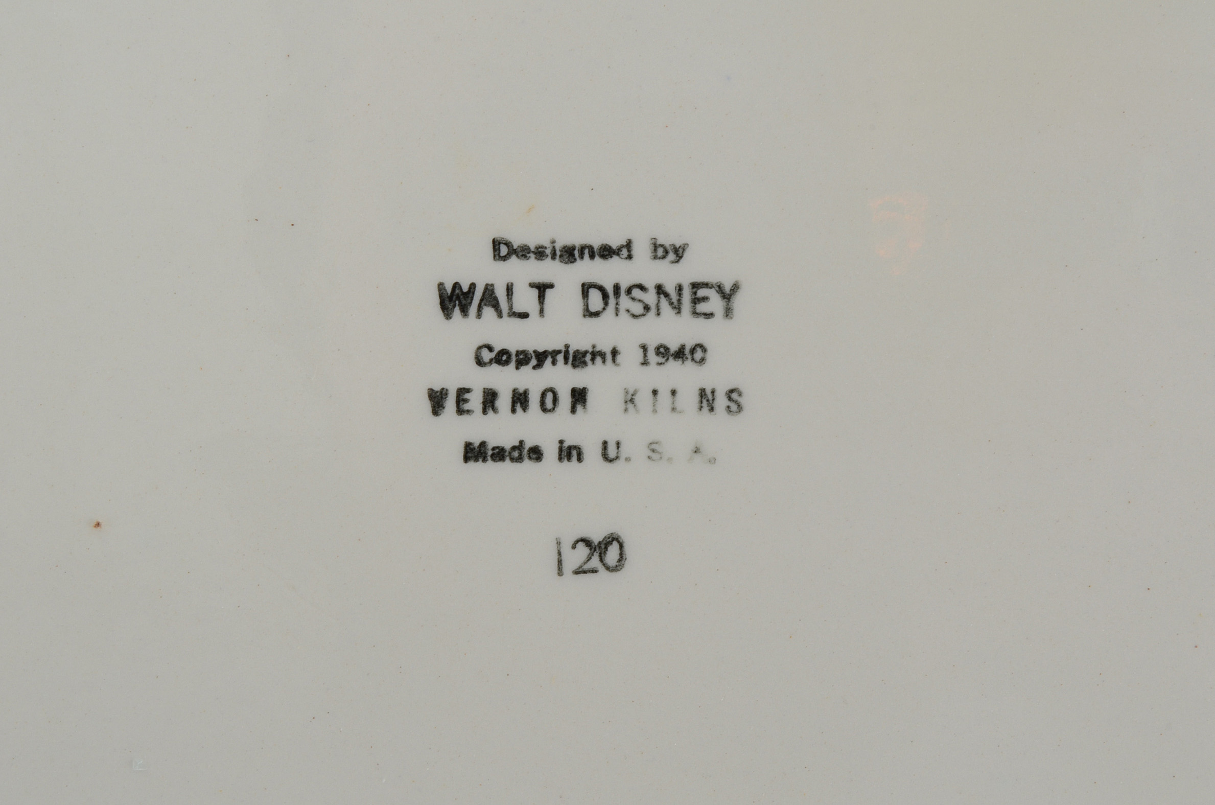 1940 Walt Disney's "Fantasia" Vernon Kilns Bowl