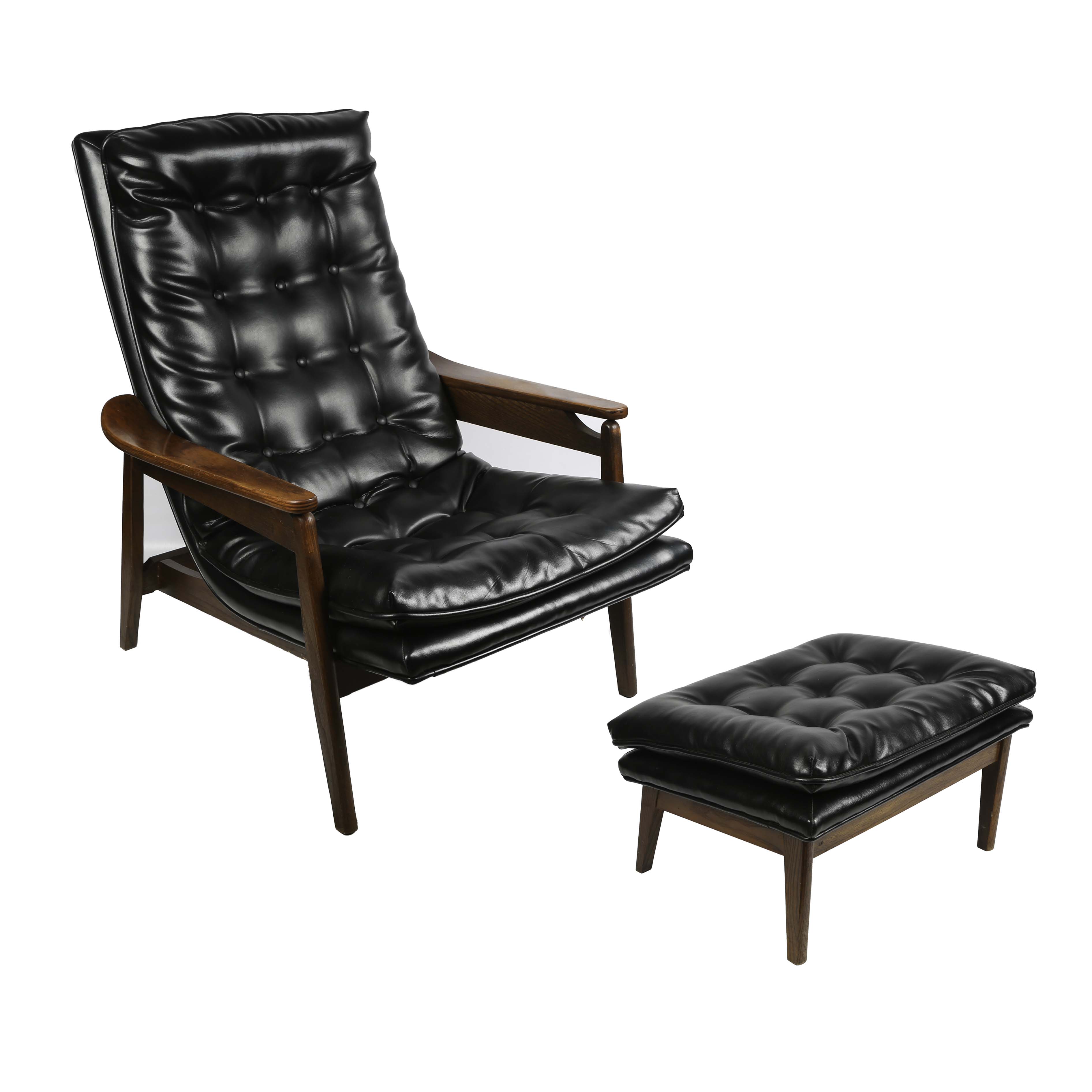 Mid Century Modern Lounge Chair and Ottoman