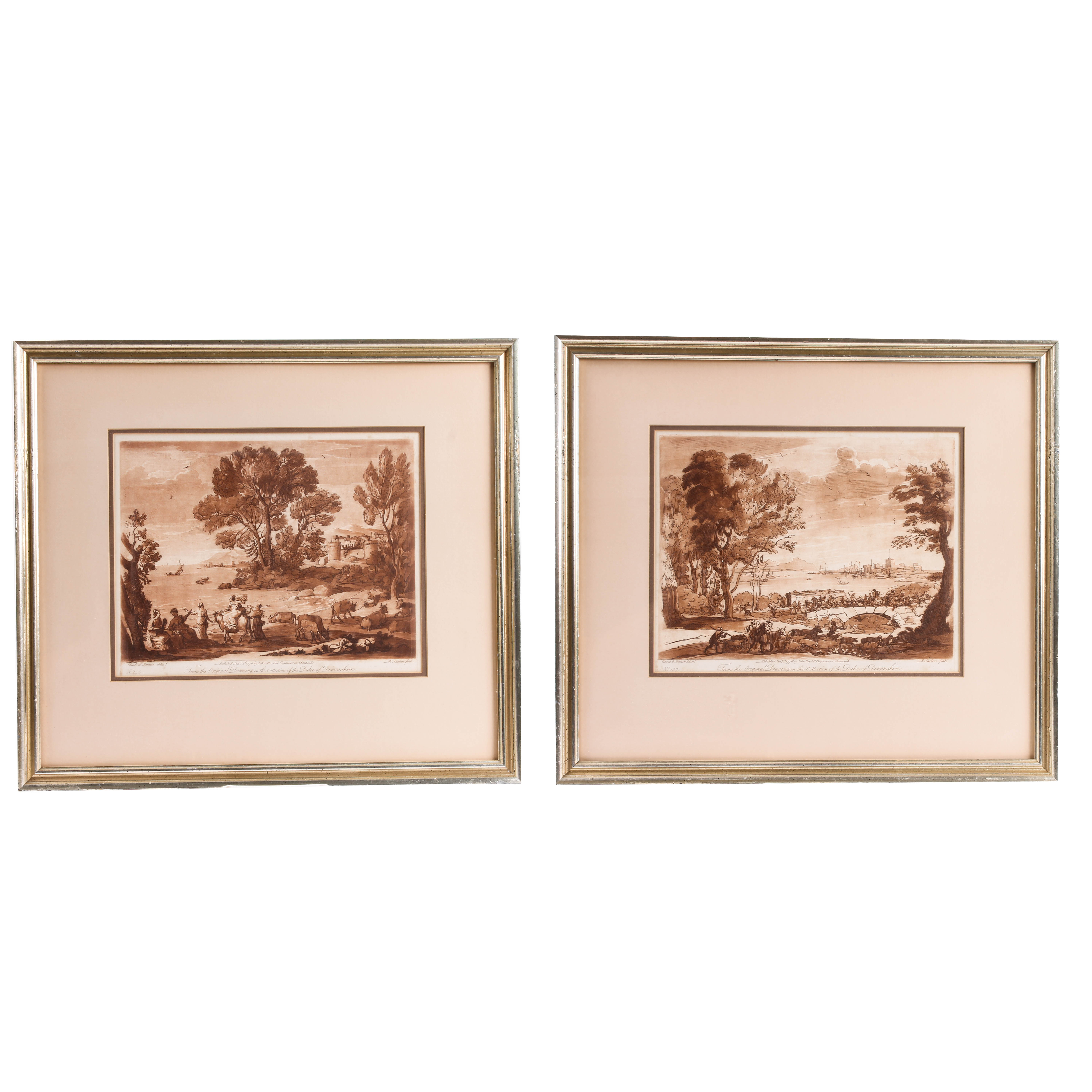 Pair of Antique Richard Earlom Etchings with Mezzotint