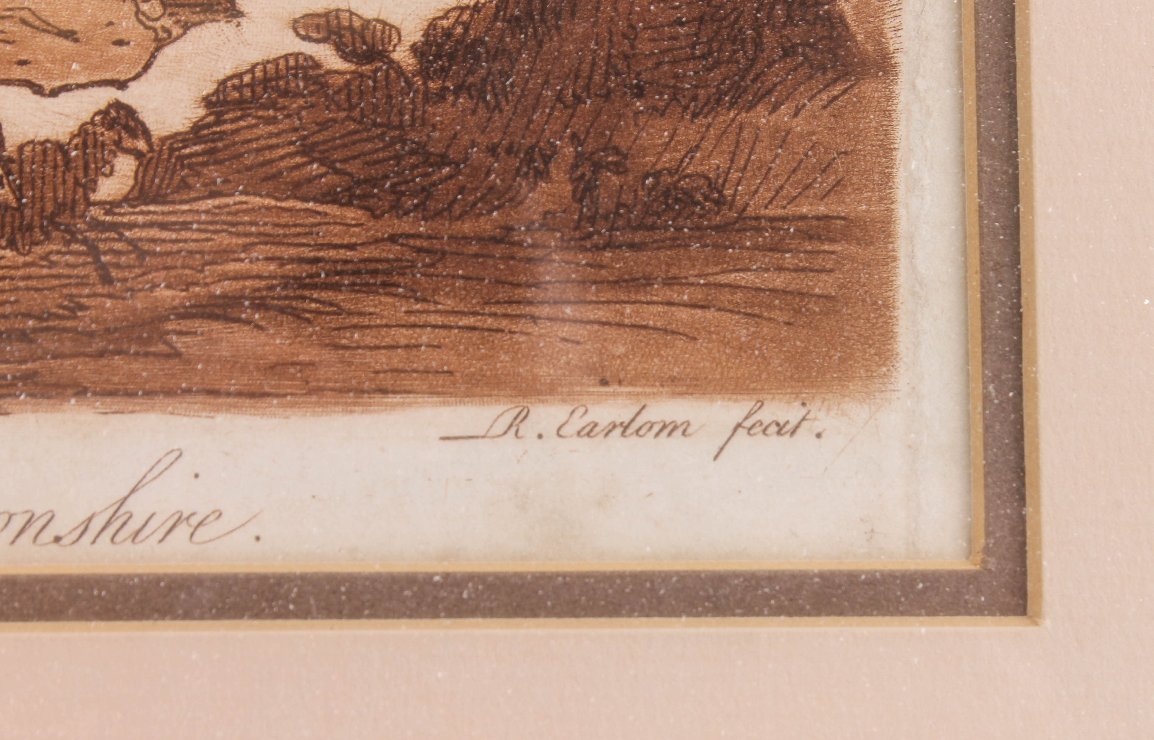 Pair of Antique Richard Earlom Etchings with Mezzotint