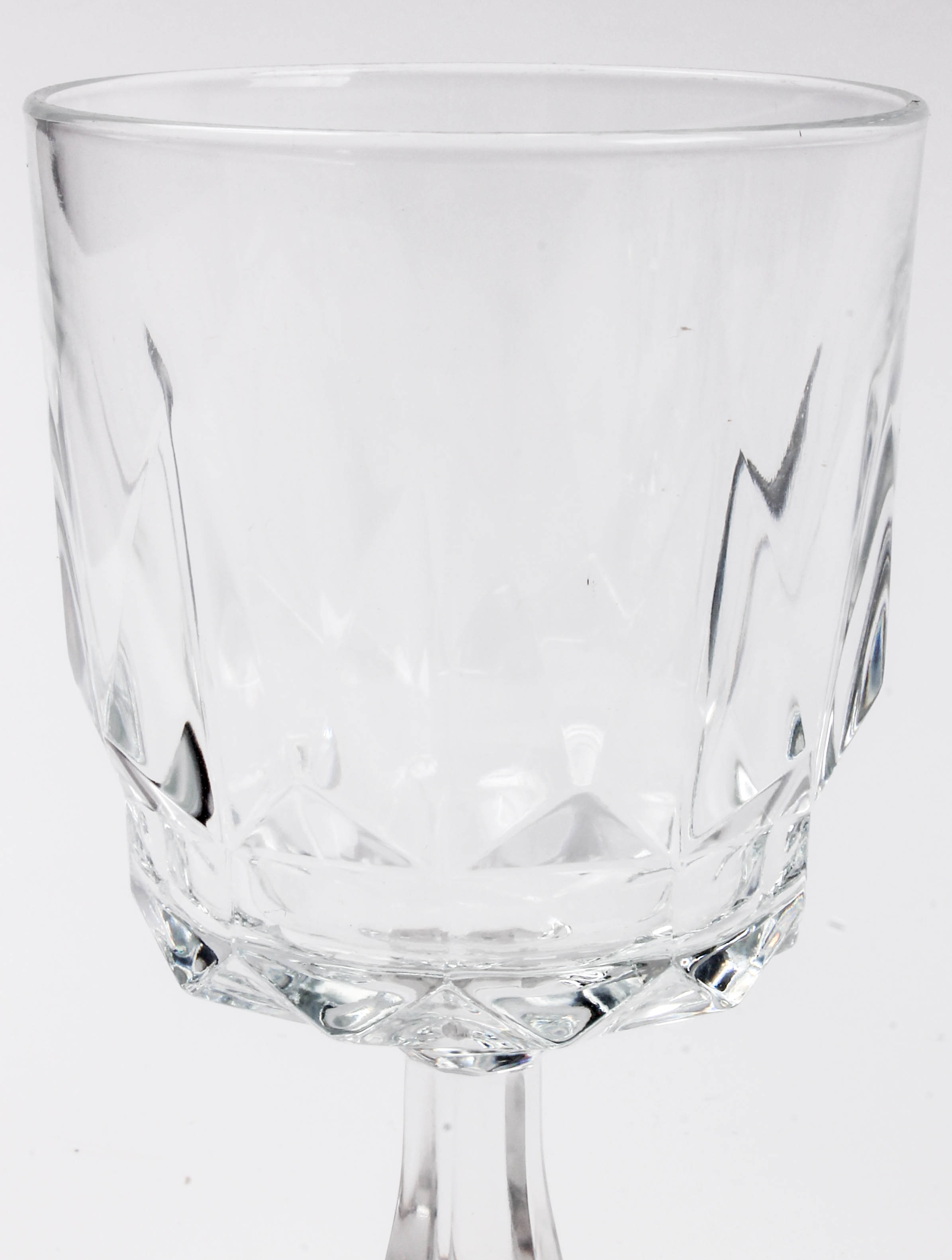 Set of French Crystal Stemmed Glasses