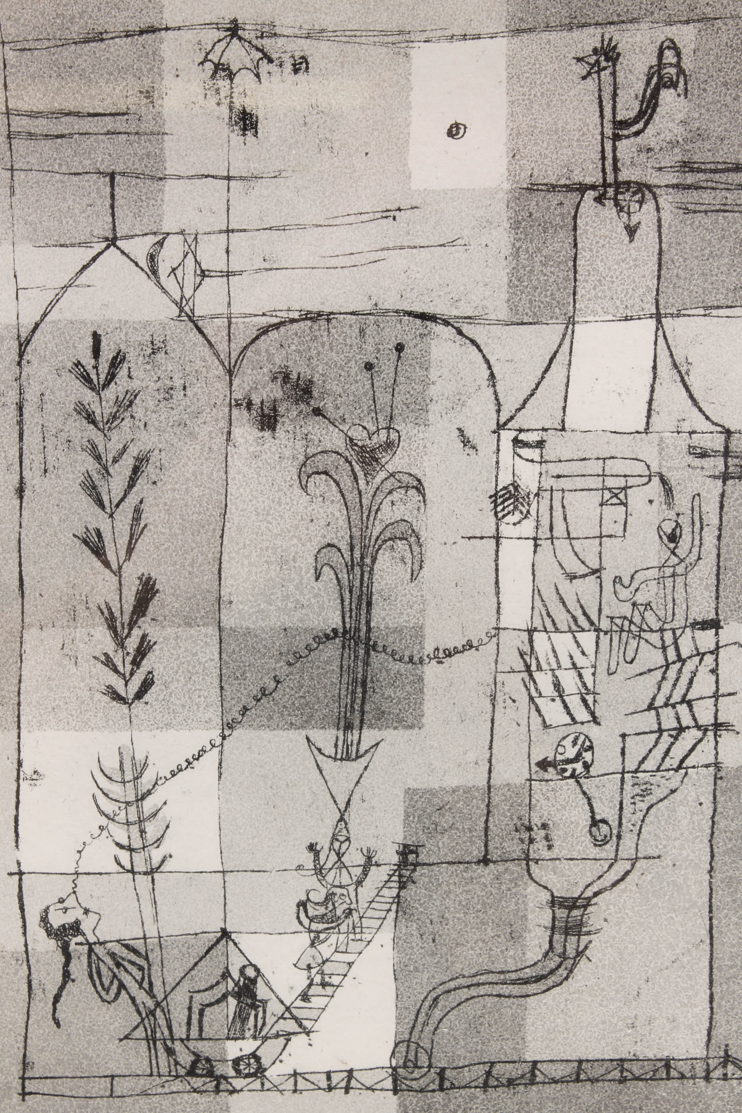 After Paul Klee Reproduction Print "Hoffmannesque Scene"