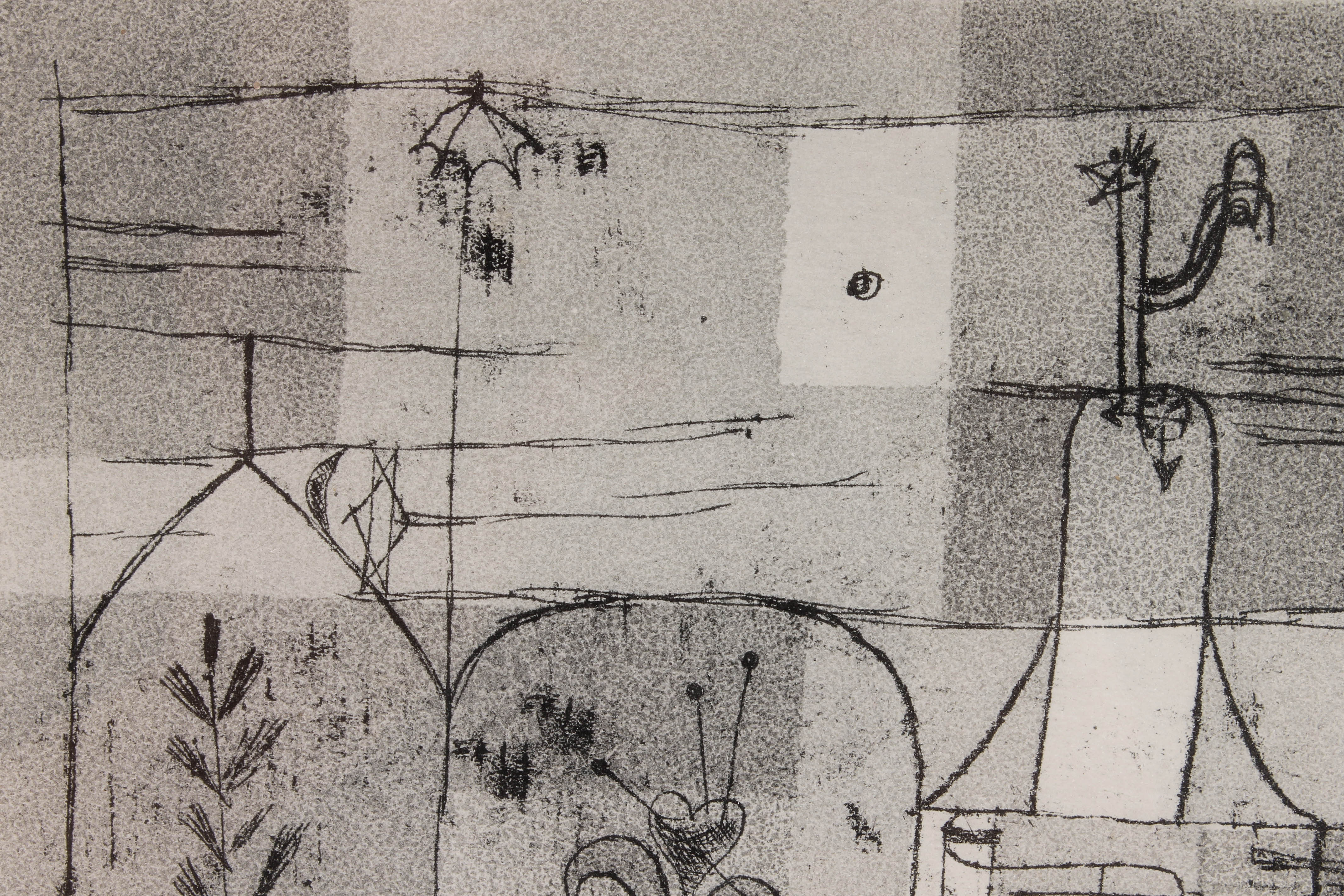 After Paul Klee Reproduction Print "Hoffmannesque Scene"