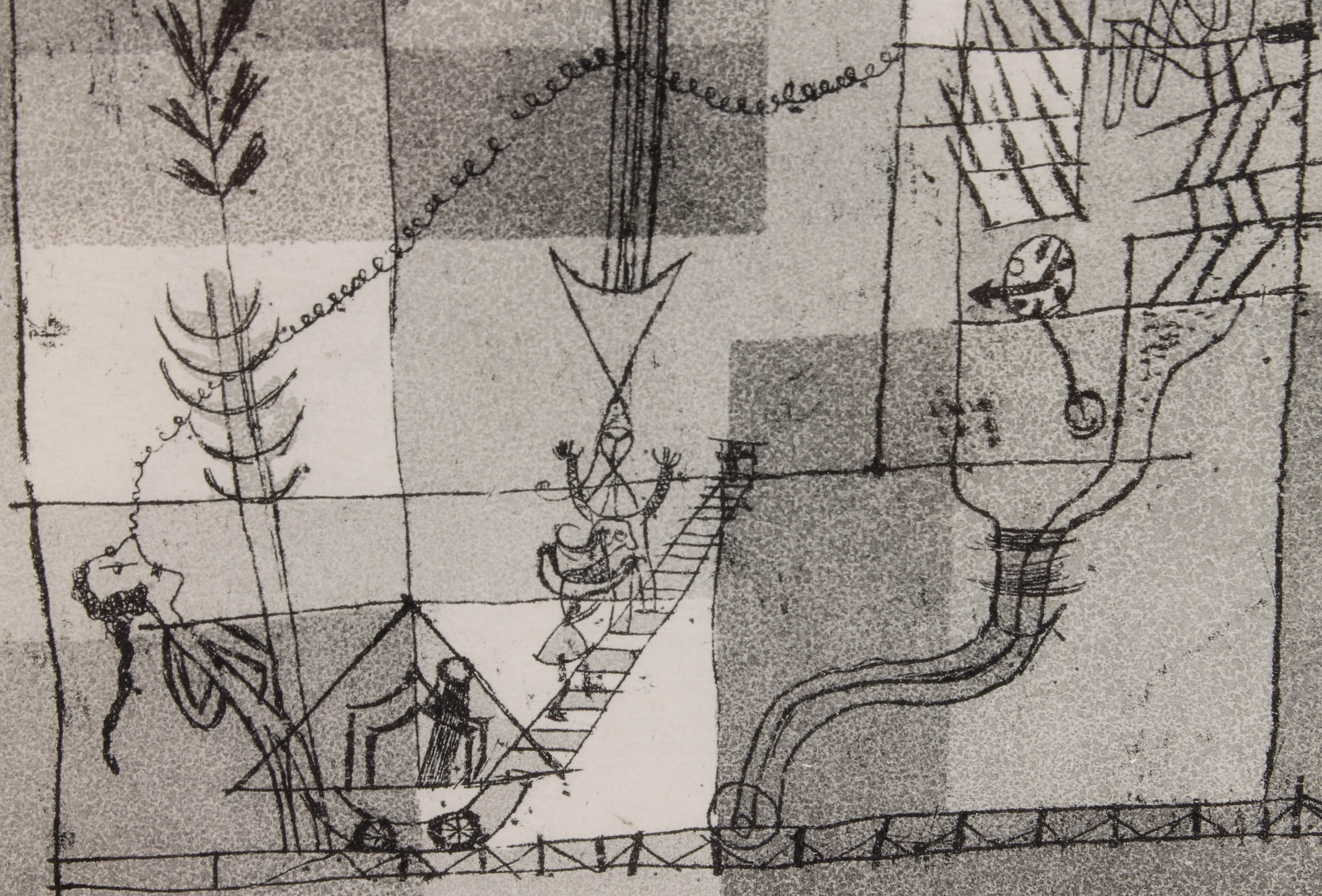 After Paul Klee Reproduction Print "Hoffmannesque Scene"