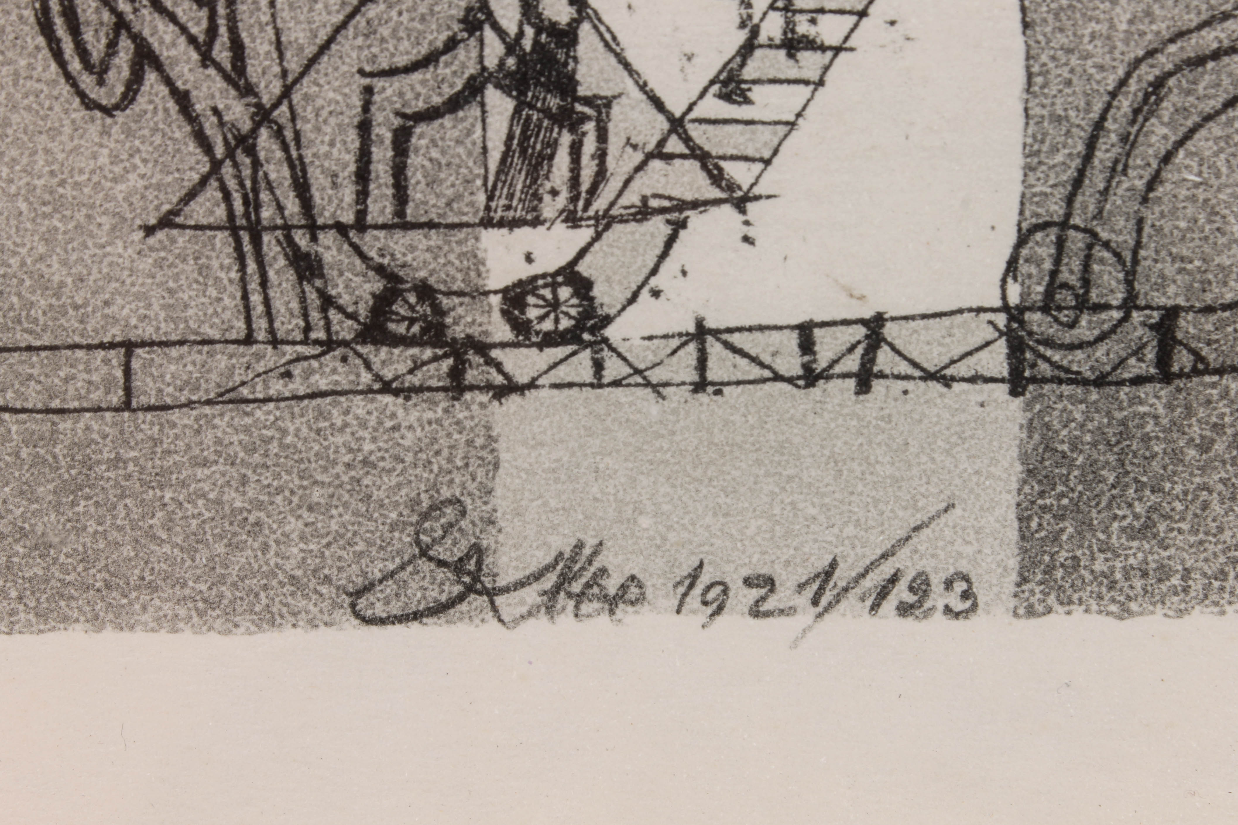 After Paul Klee Reproduction Print "Hoffmannesque Scene"